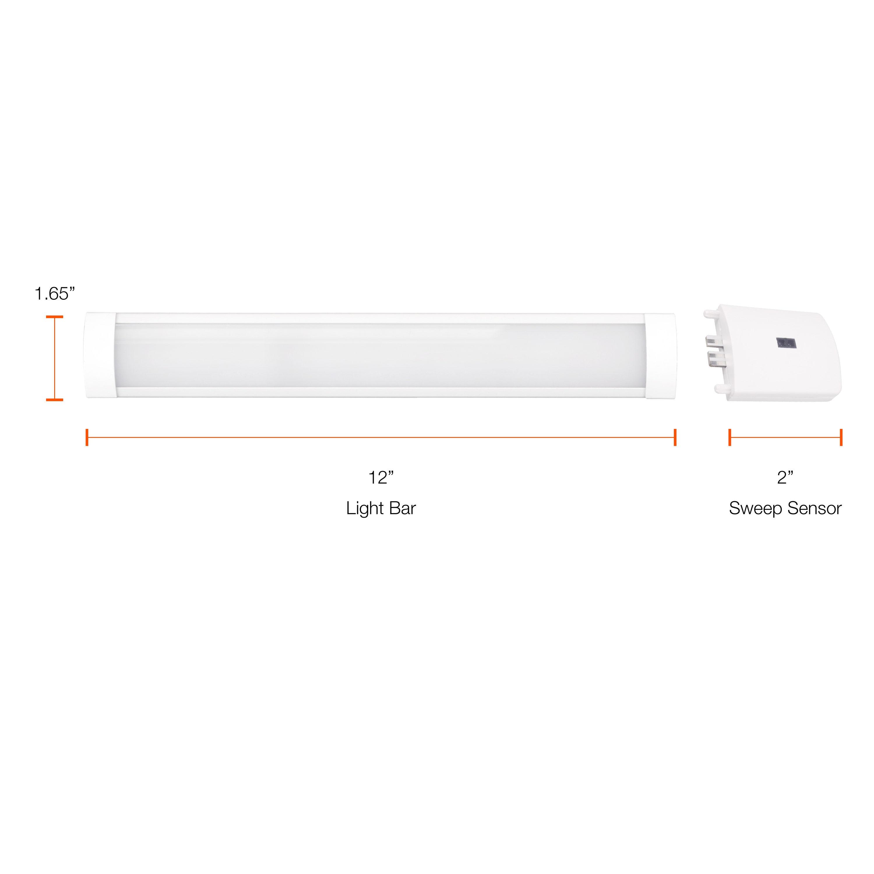 12" White Aluminum LED Under Cabinet Light with TruWave Technology