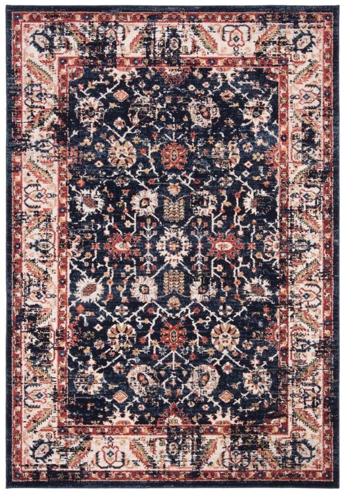 Charleston CHL413 Loomed Indoor Area Rug - Navy/Ivory - 5'3"x7'6" - Safavieh