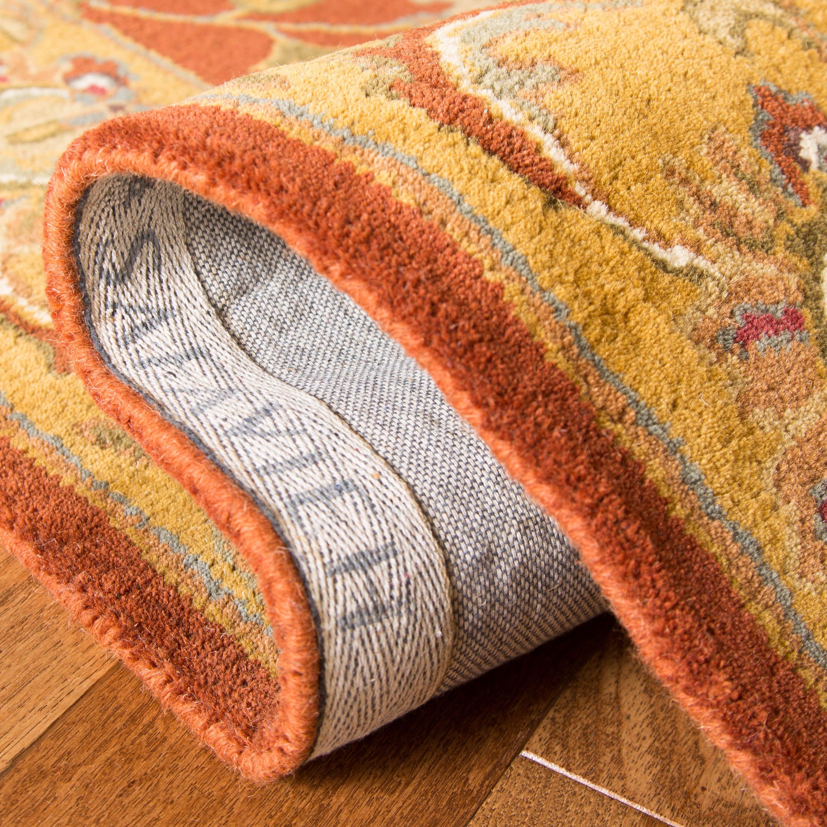 Heritage HG820 Hand Tufted Area Rug - Red/Natural - 7'6"x9'6" - Safavieh.