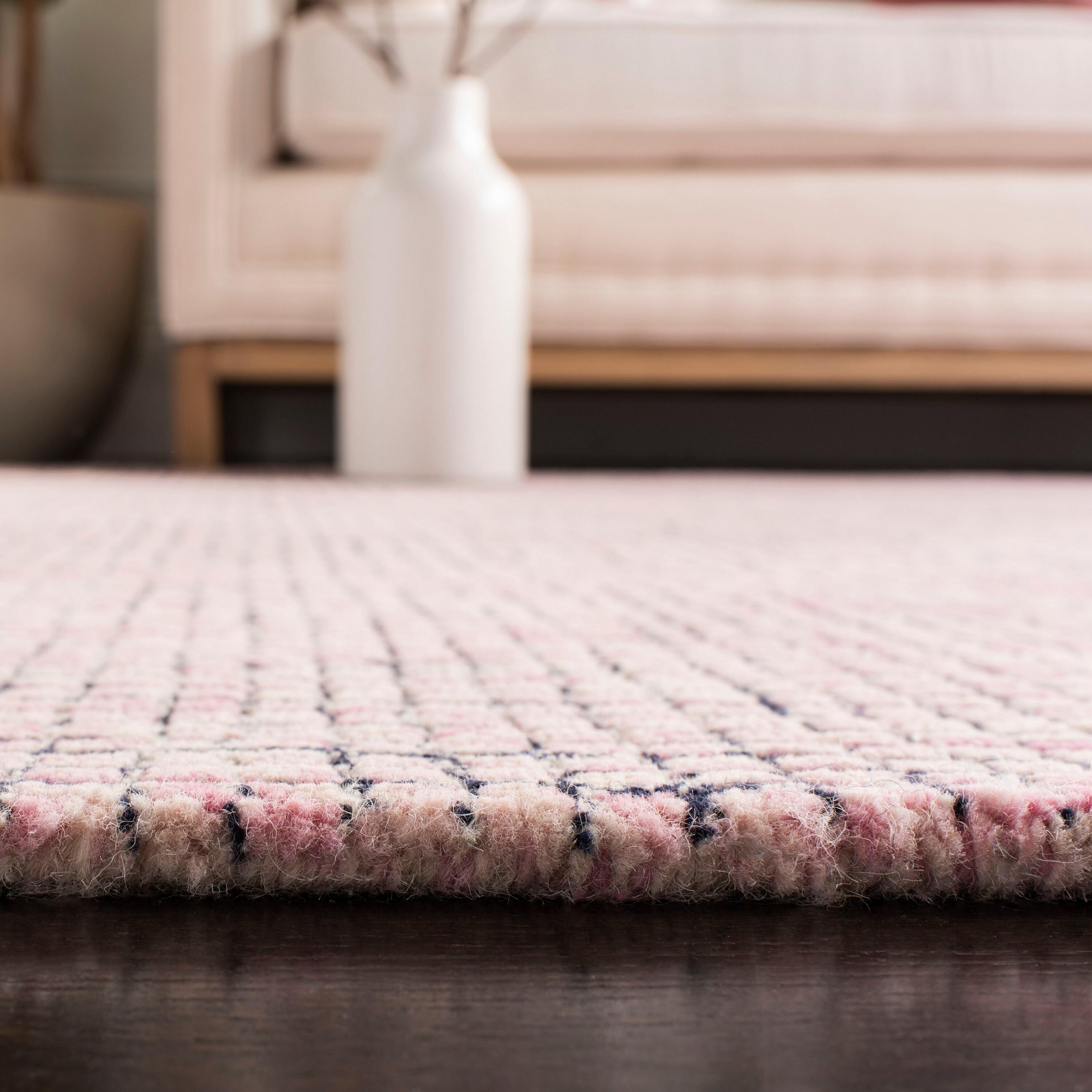 Abstract ABT473 Hand Tufted Runner Rug - Ivory/Pink - 2'3" X 8' - Safavieh.