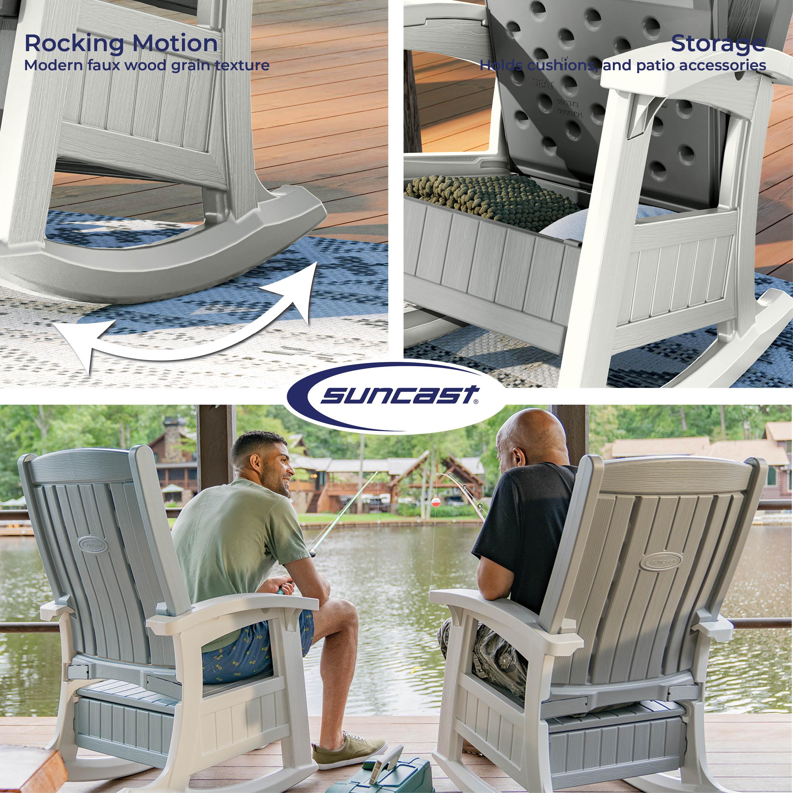 Suncast Suncast Outdoor Rocking Chair with Storage