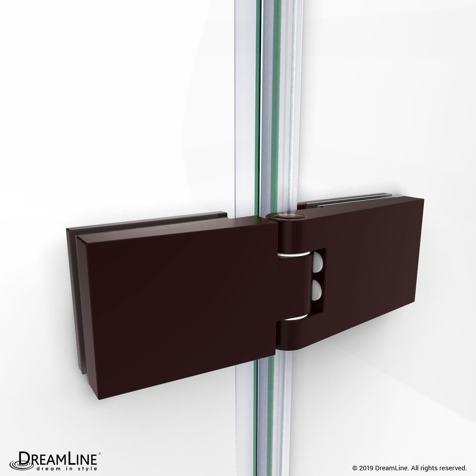 Aqua Ultra Frameless Hinged Tub Door with Extender Panel