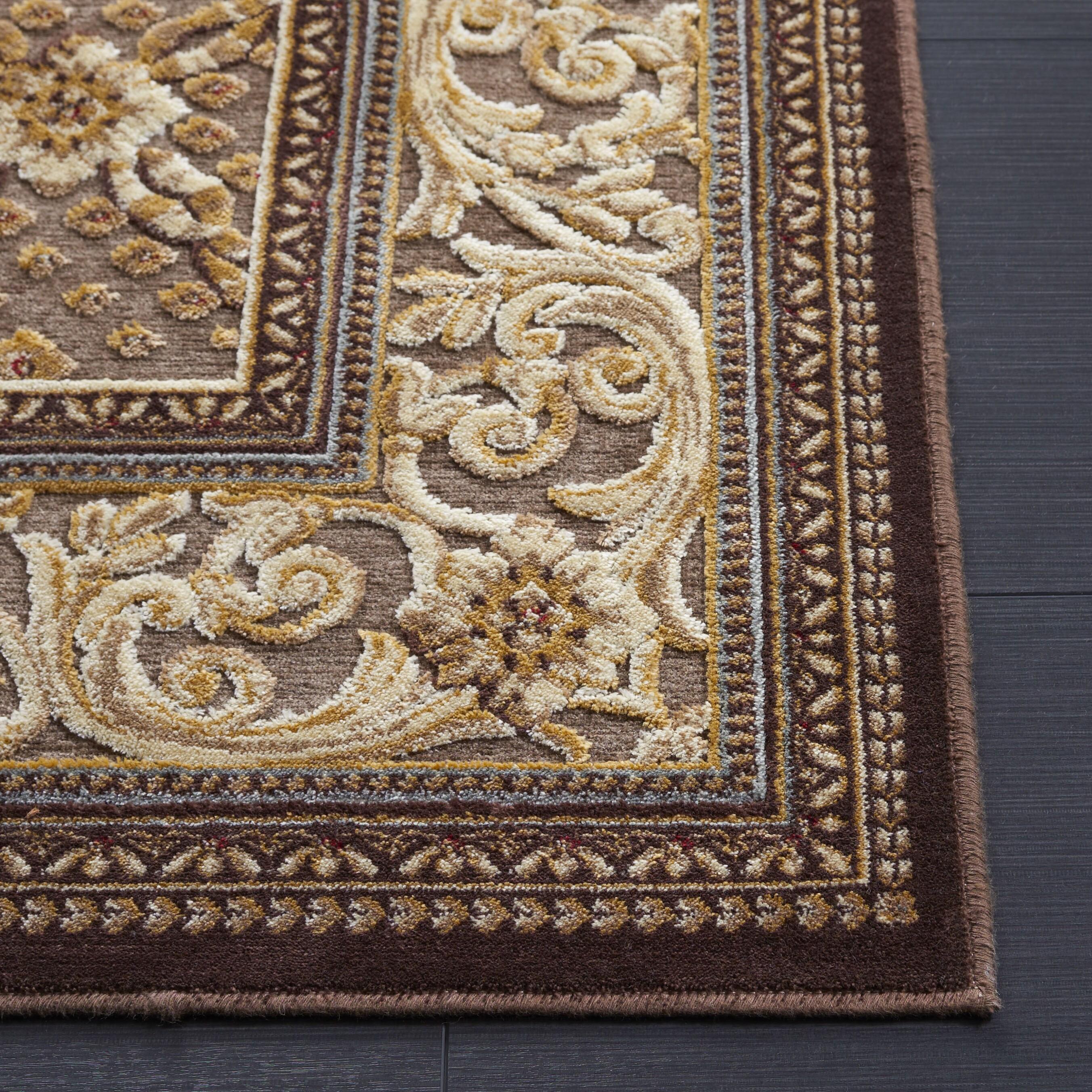 SAFAVIEH Paradise Jonette Geometric Floral Area Rug, Dark Brown, 8' x 11'2"