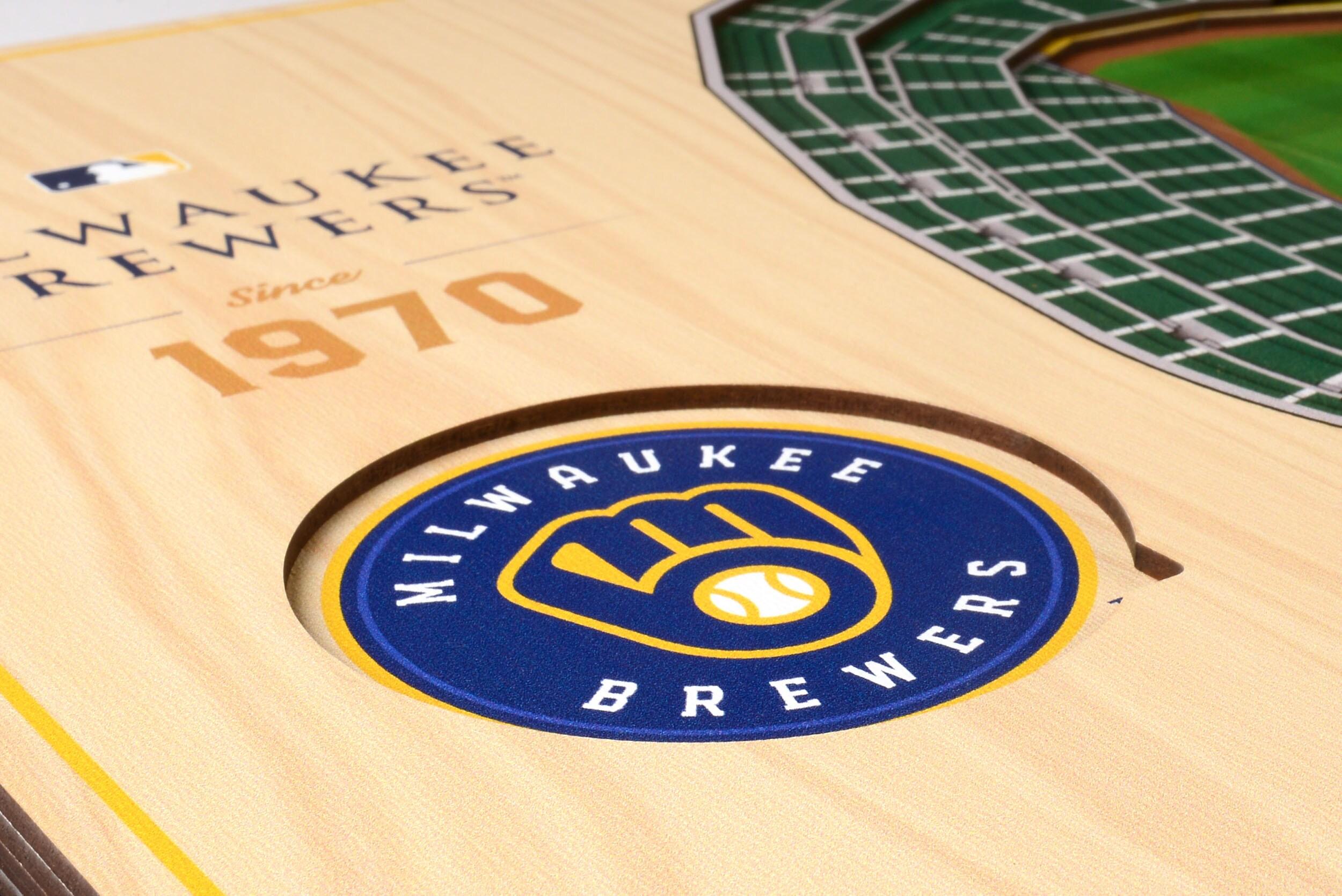 MLB Milwaukee Brewers 5-Layer Stadiumviews 3D Wall Art