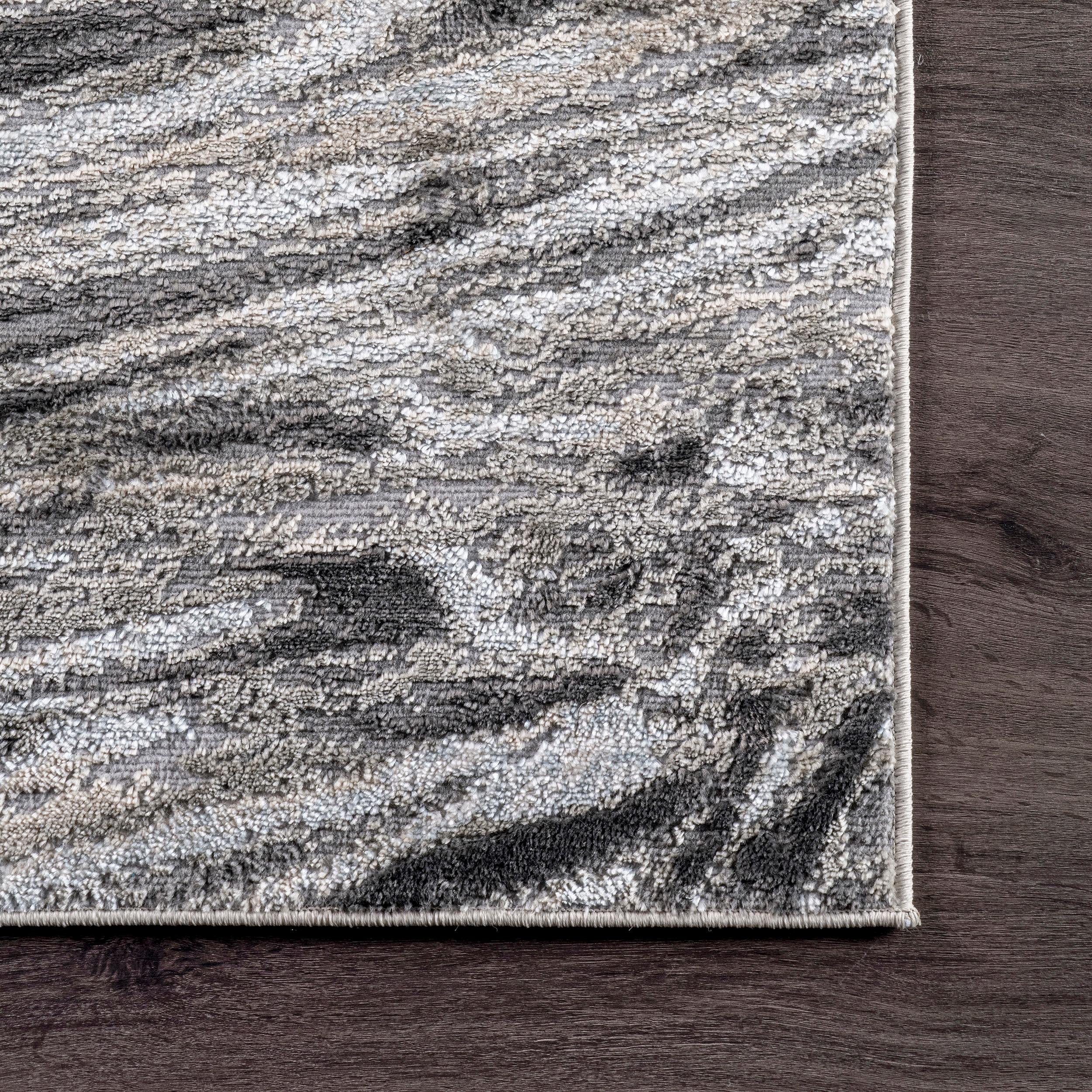 Nuloom Drea Marble Abstract Indoor Area Rug, Gray, 4'3"x6'3"