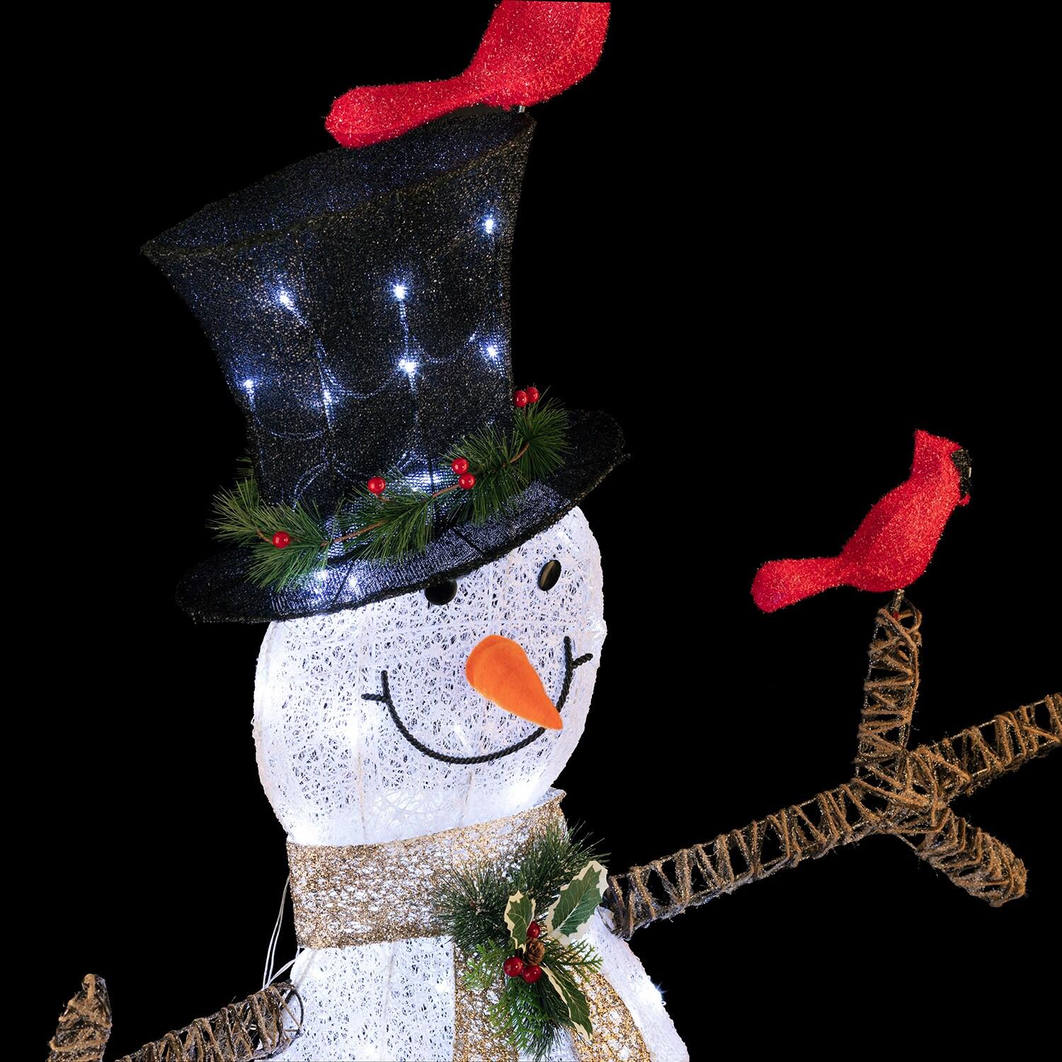 Save 51% • Alpine Corporation CHT892 Mesh Snowman Dcor with