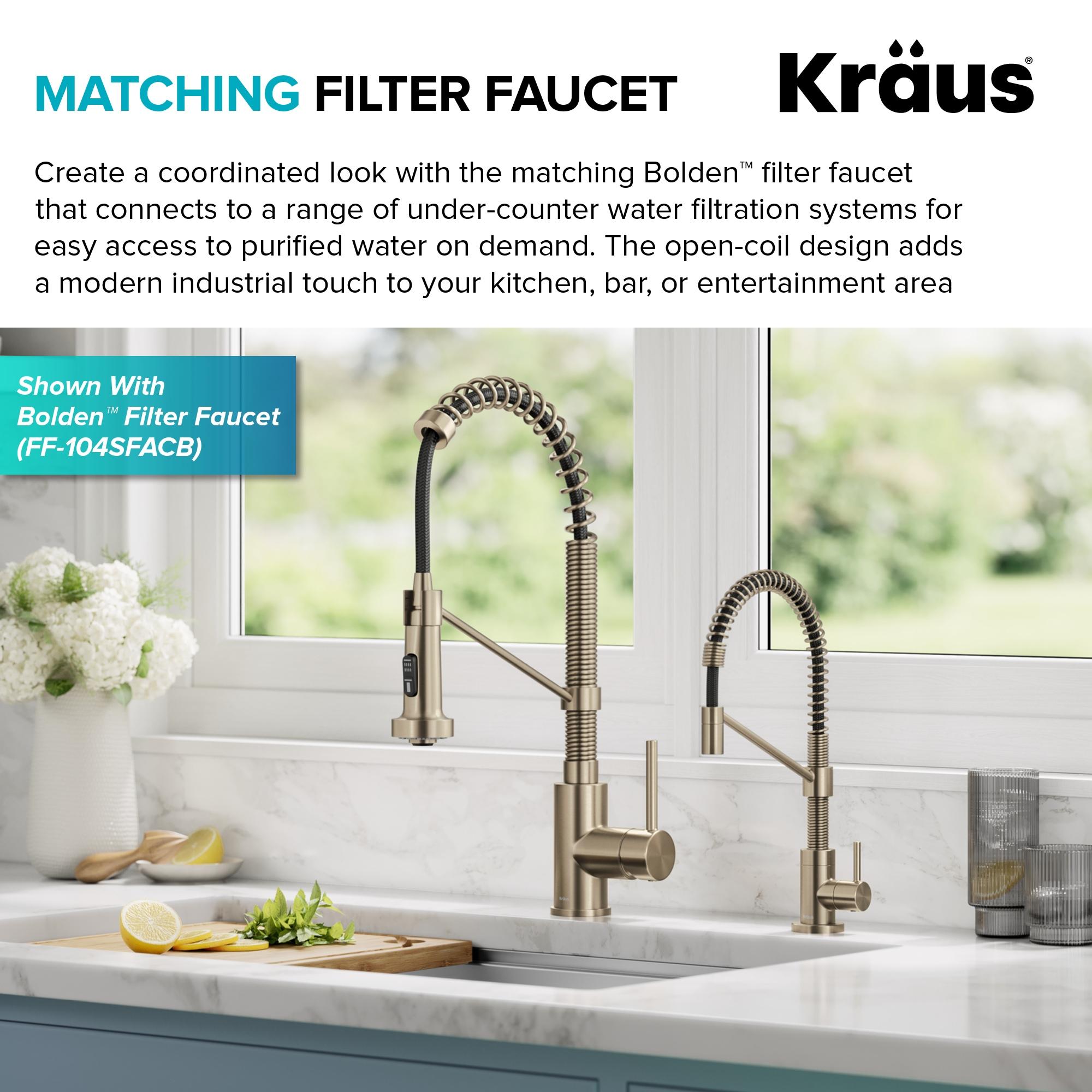 KRAUS Bolden Commercial Style 2-Function Single Handle Pull Down Kitchen Faucet