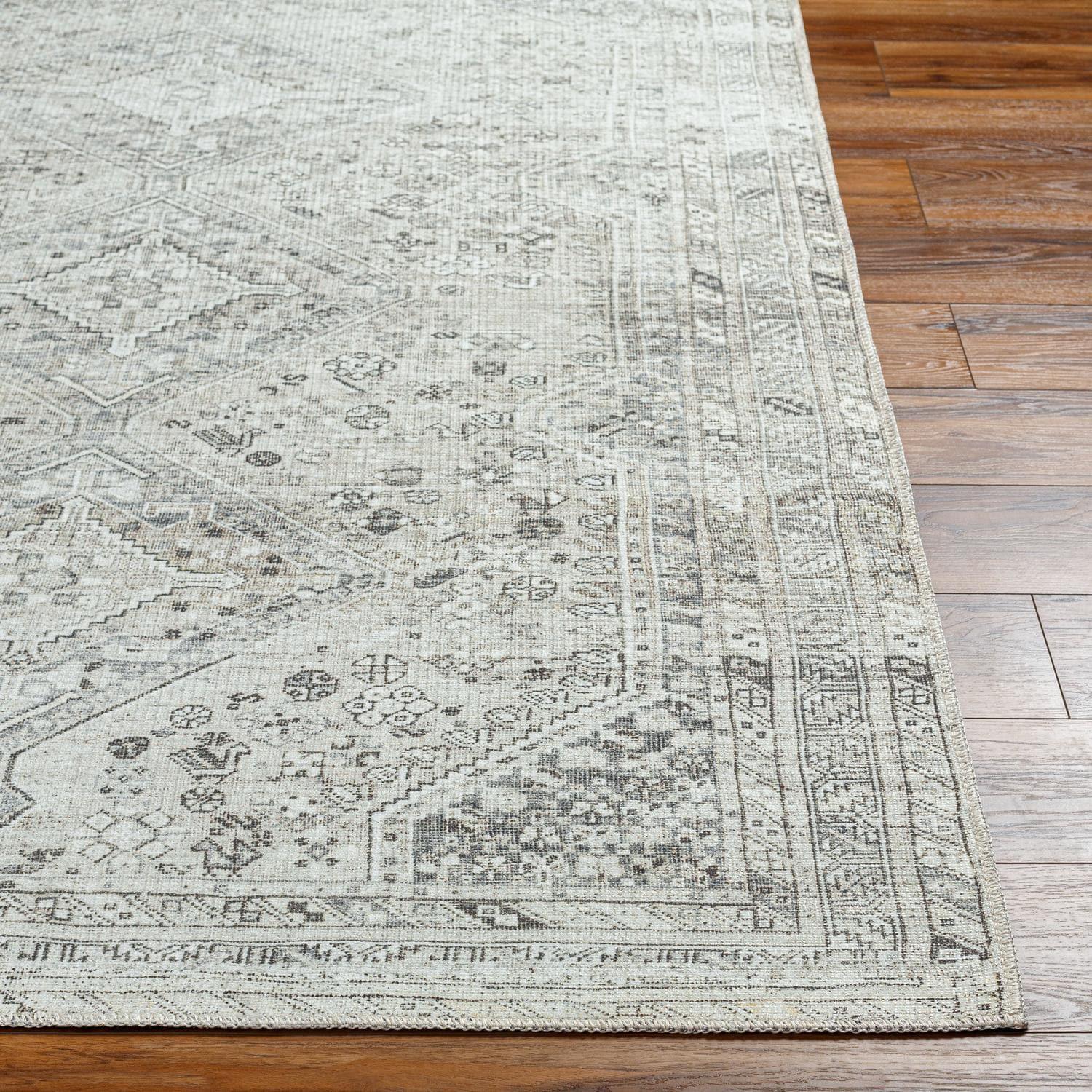 Cade Washable Rug - Gray / 2' x 2'11"