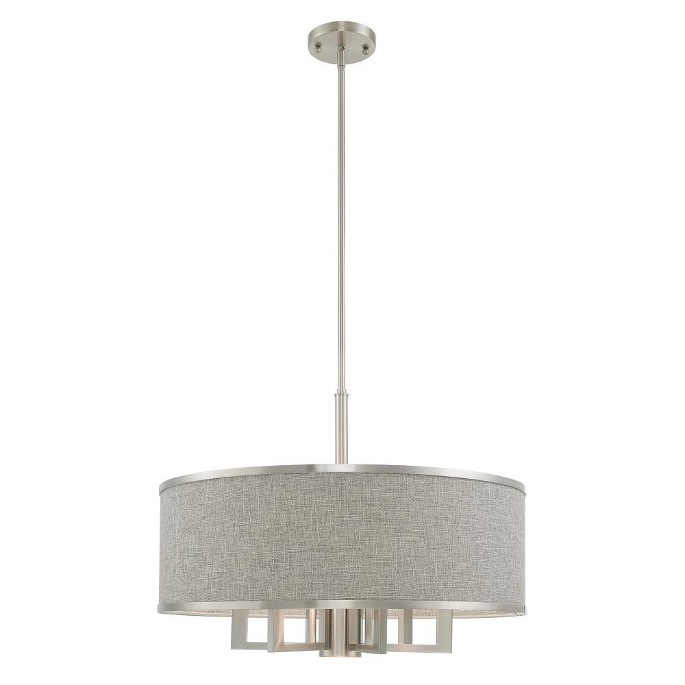 Livex Lighting Park Ridge 6 - Light Chandelier in Brushed Nickel