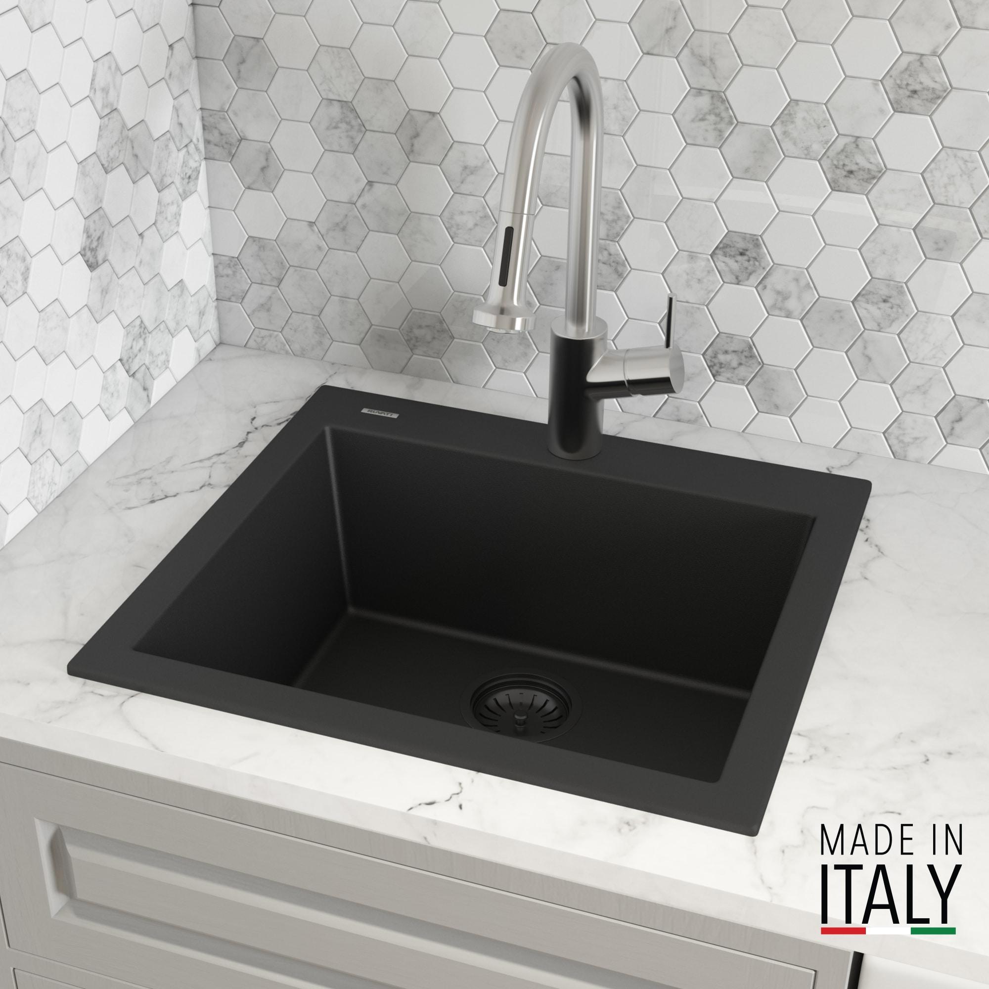 Ruvati epiGranite Drop-in Topmount Granite Composite Kitchen Sink