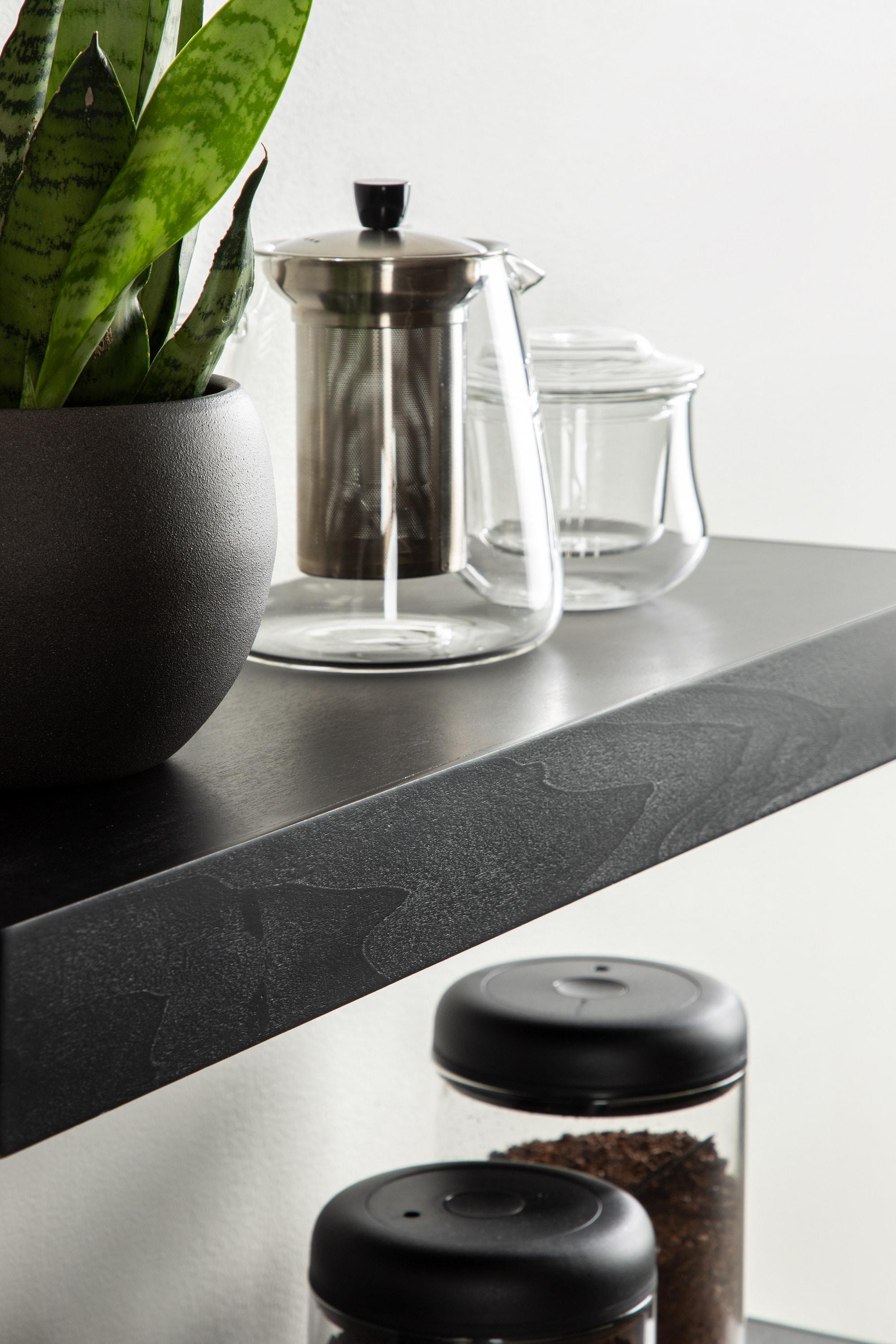 2pc 24" Havlock Wood Shelf Set Black - Kate & Laurel All Things Decor: Solid Wood, Easy Wall Mount