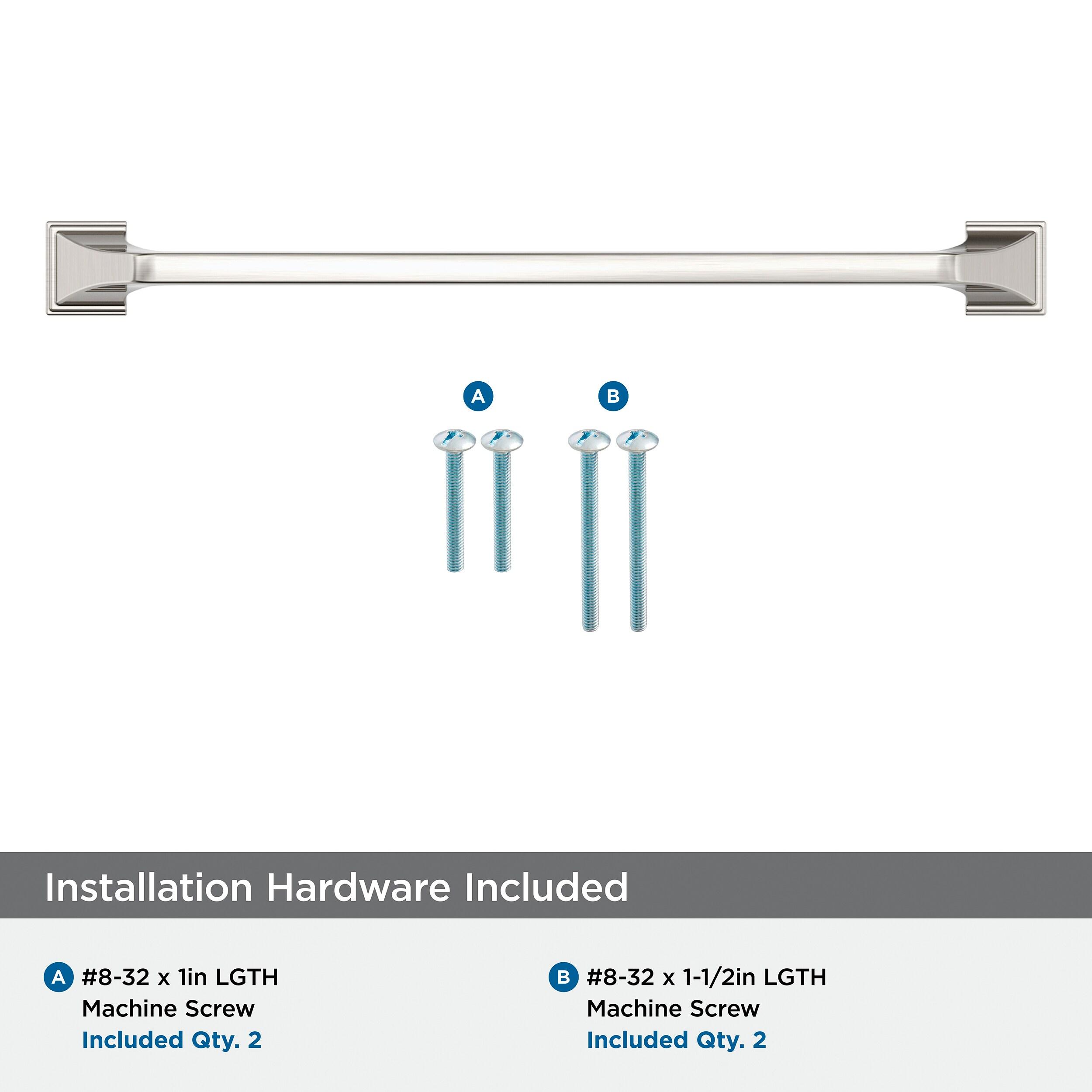 Amerock Exceed 10-1/16 inch (256mm) Center-to-Center Satin Nickel Cabinet Pull