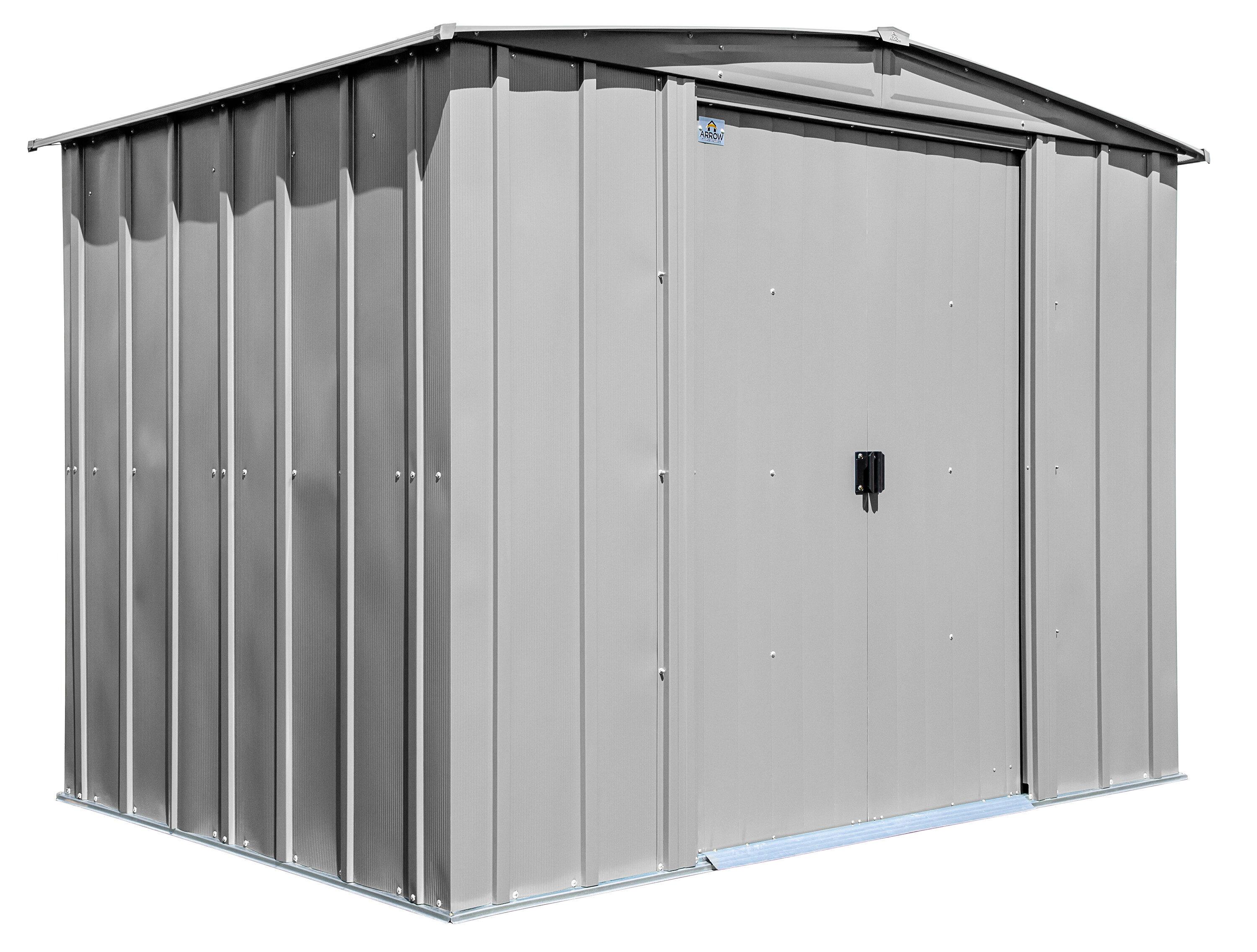 Arrow 8 ft. W x 6 ft. D Galvanized Steel Storage Shed