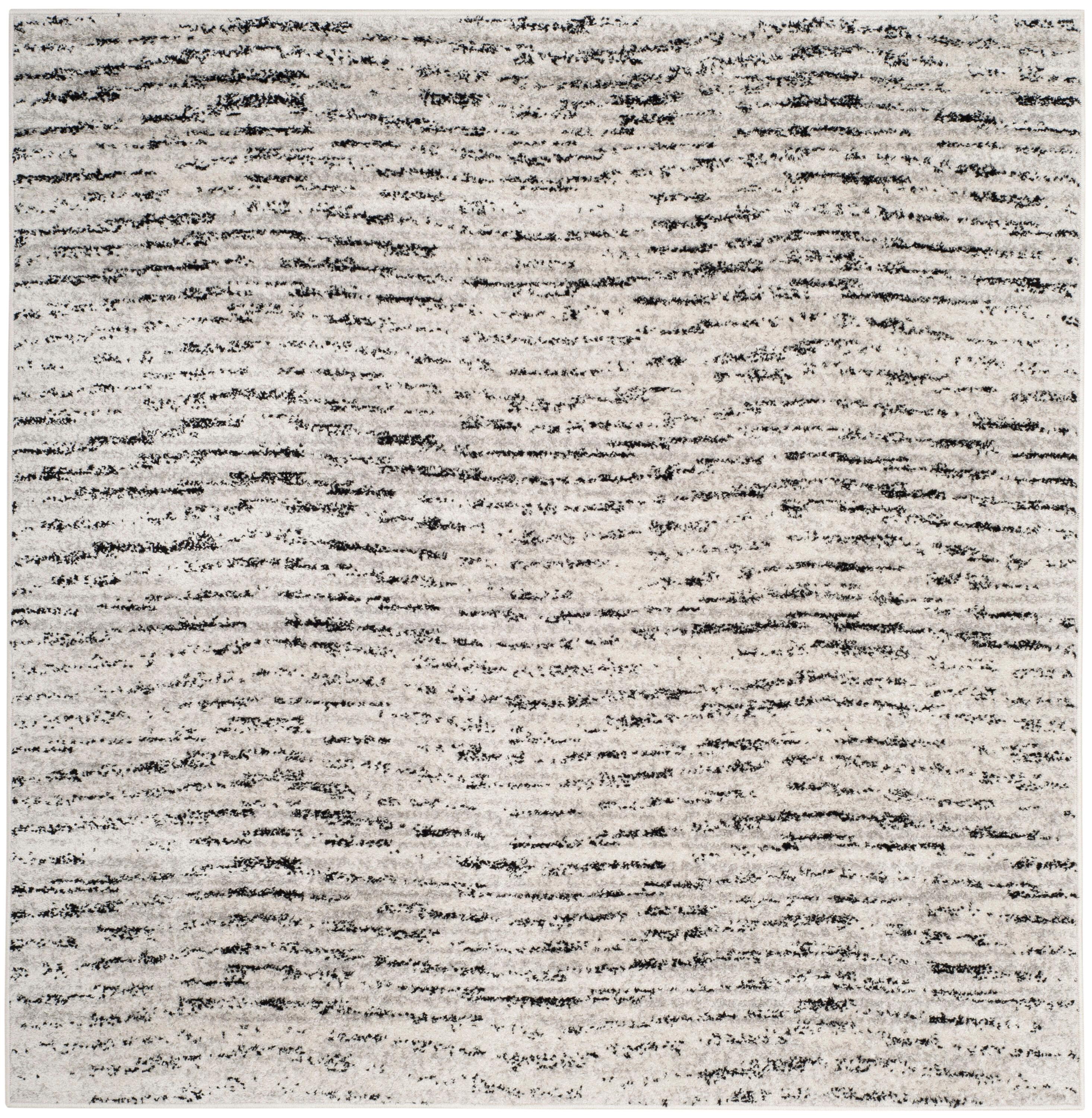 SAFAVIEH Adirondack Linnette Abstract Area Rug, Ivory/Silver, 4' x 4' Square