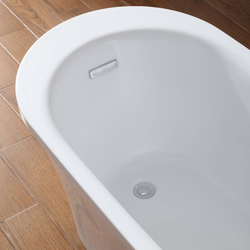 Ruby 65'' x 29.13'' Freestanding Soaking Acrylic Bathtub