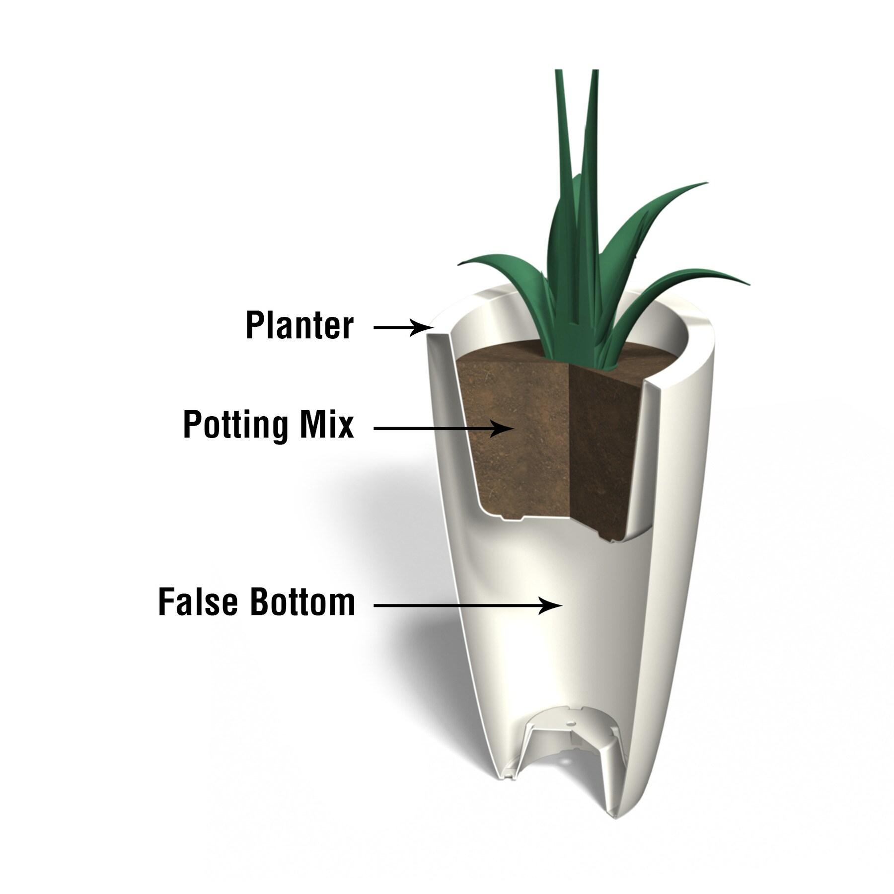 Neptune Blue Tall Polyethylene Outdoor Planter