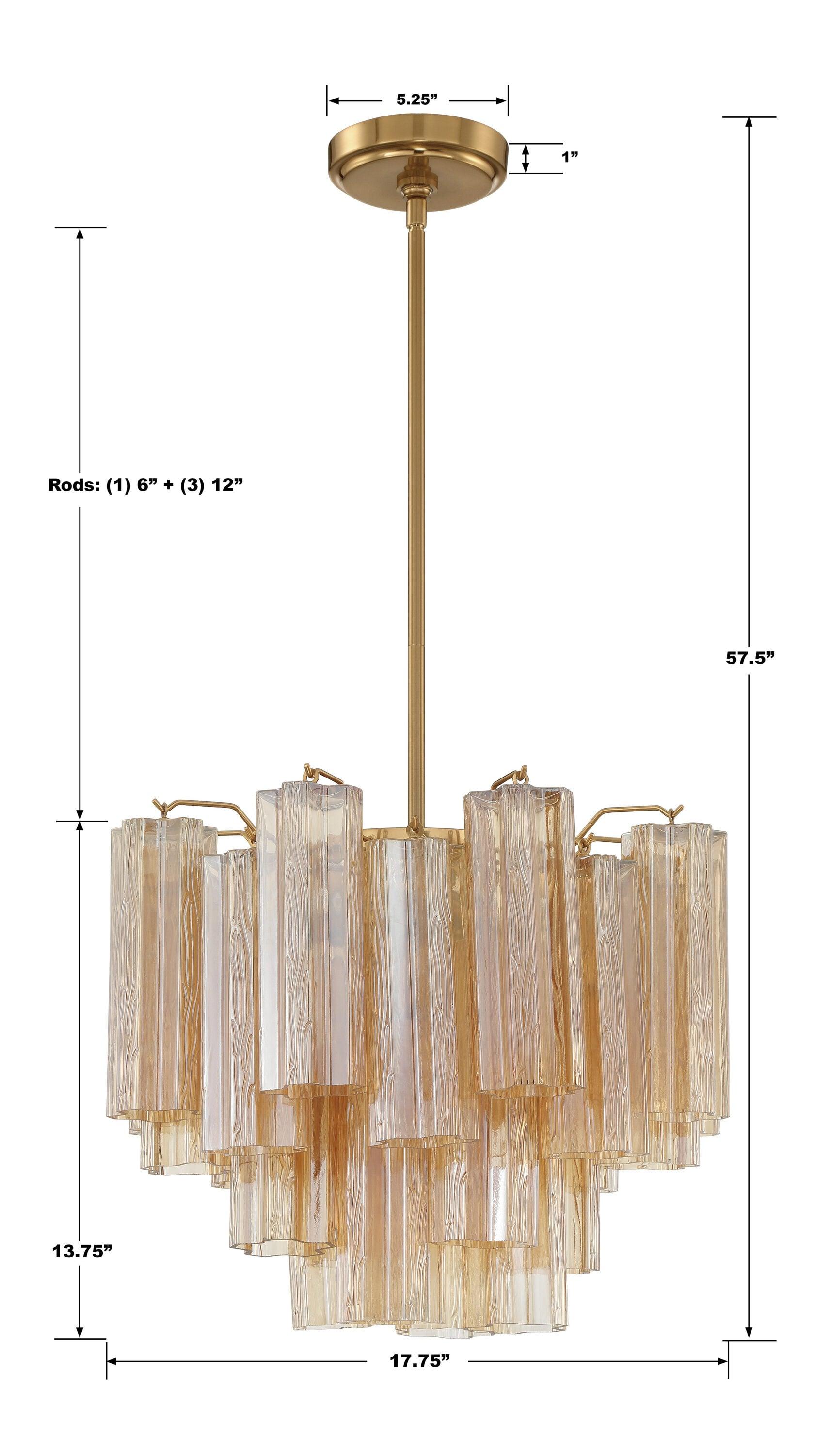 Crystorama Lighting Addis 4 - Light Chandelier in  Aged Brass
