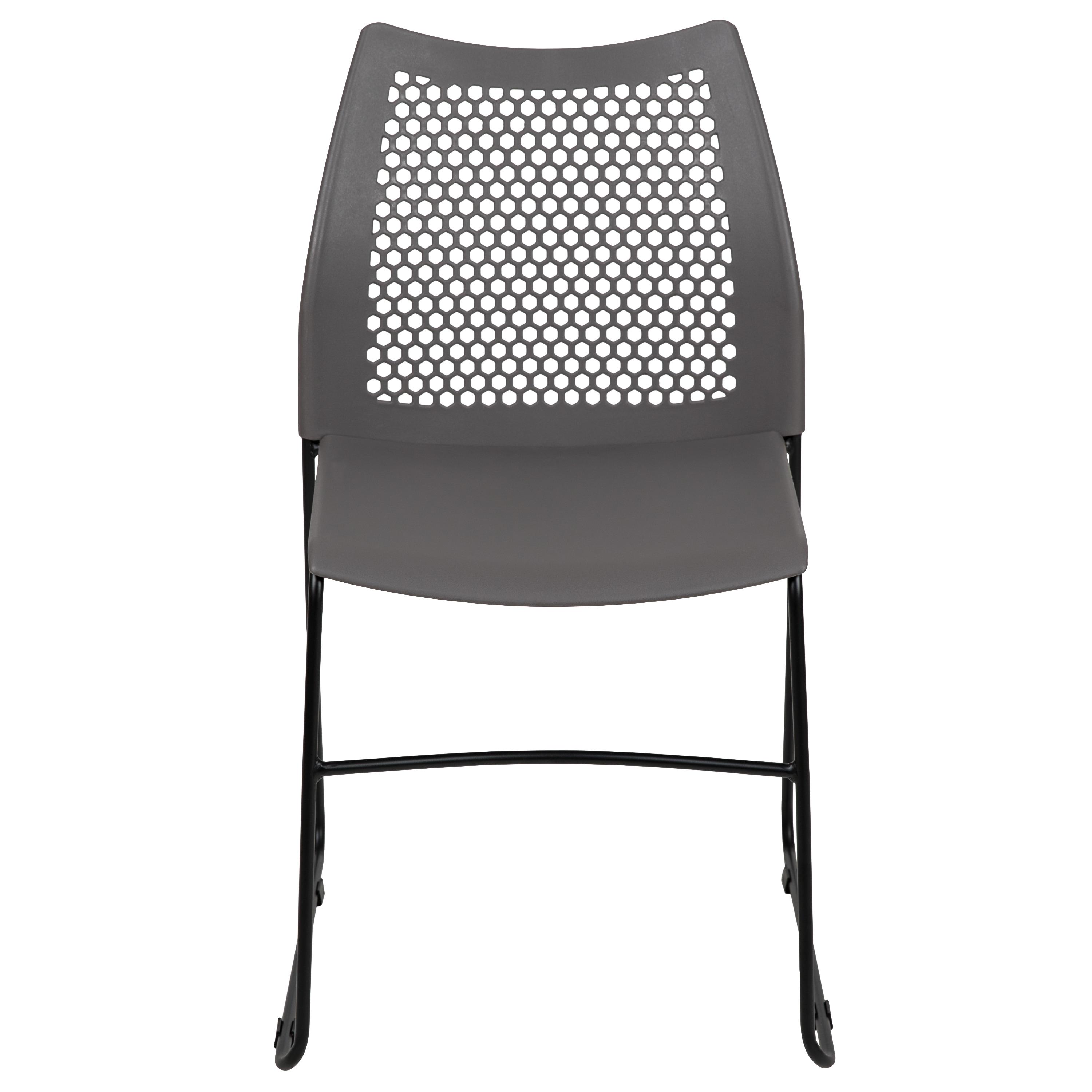 Antonia 661 lb. Capacity Stack Chair with Air-Vent Back and Powder Coated Sled Base