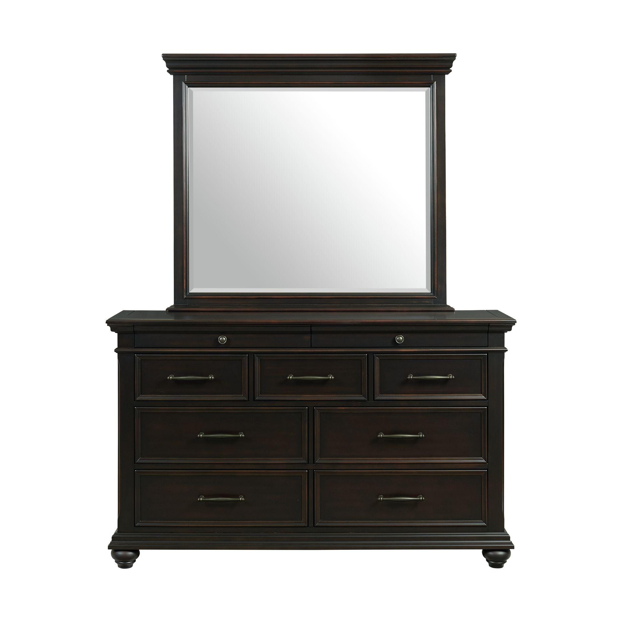 Picket House Furnishings Brooks 9-Drawer Dresser with Mirror in Black