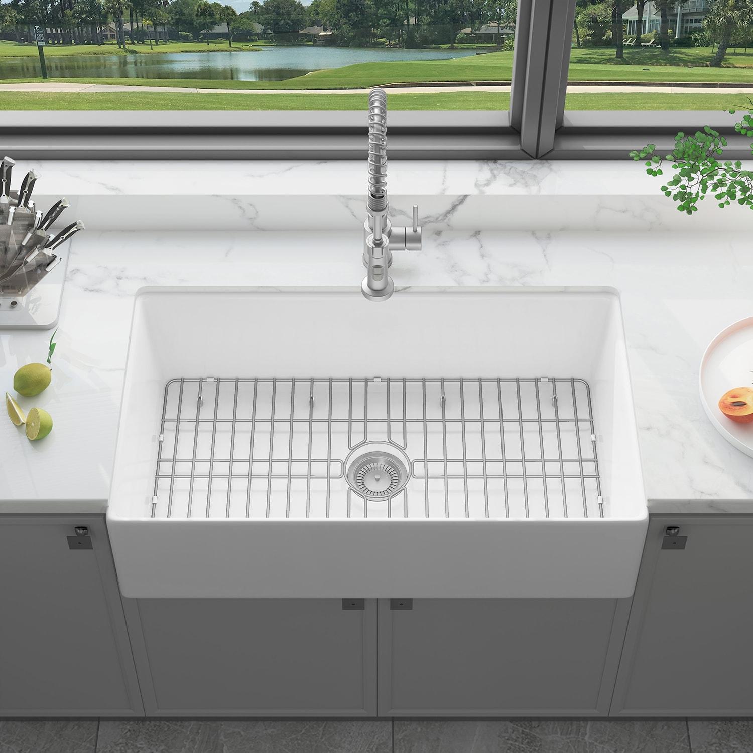 20'' L Undermount Single Bowl Fireclay Kitchen Sink