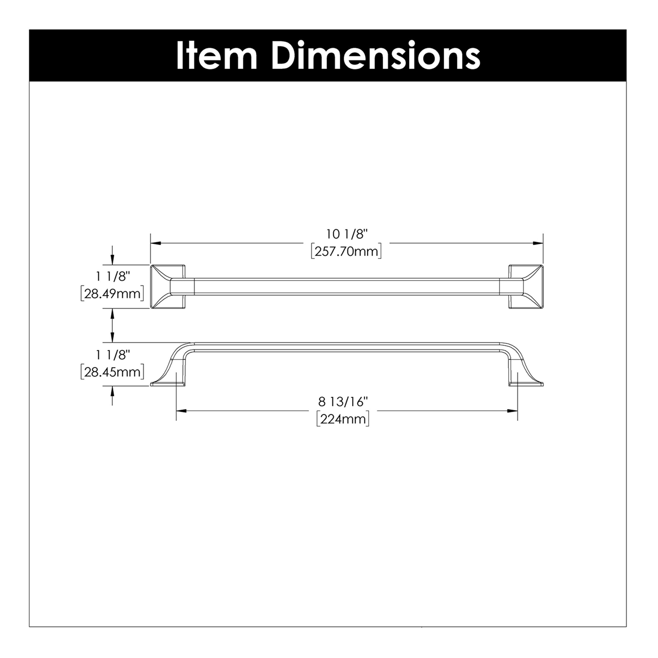 Forge Kitchen Cabinet Handles, Solid Core Drawer Pulls for Cabinet Doors, 8-13/16" (224mm)