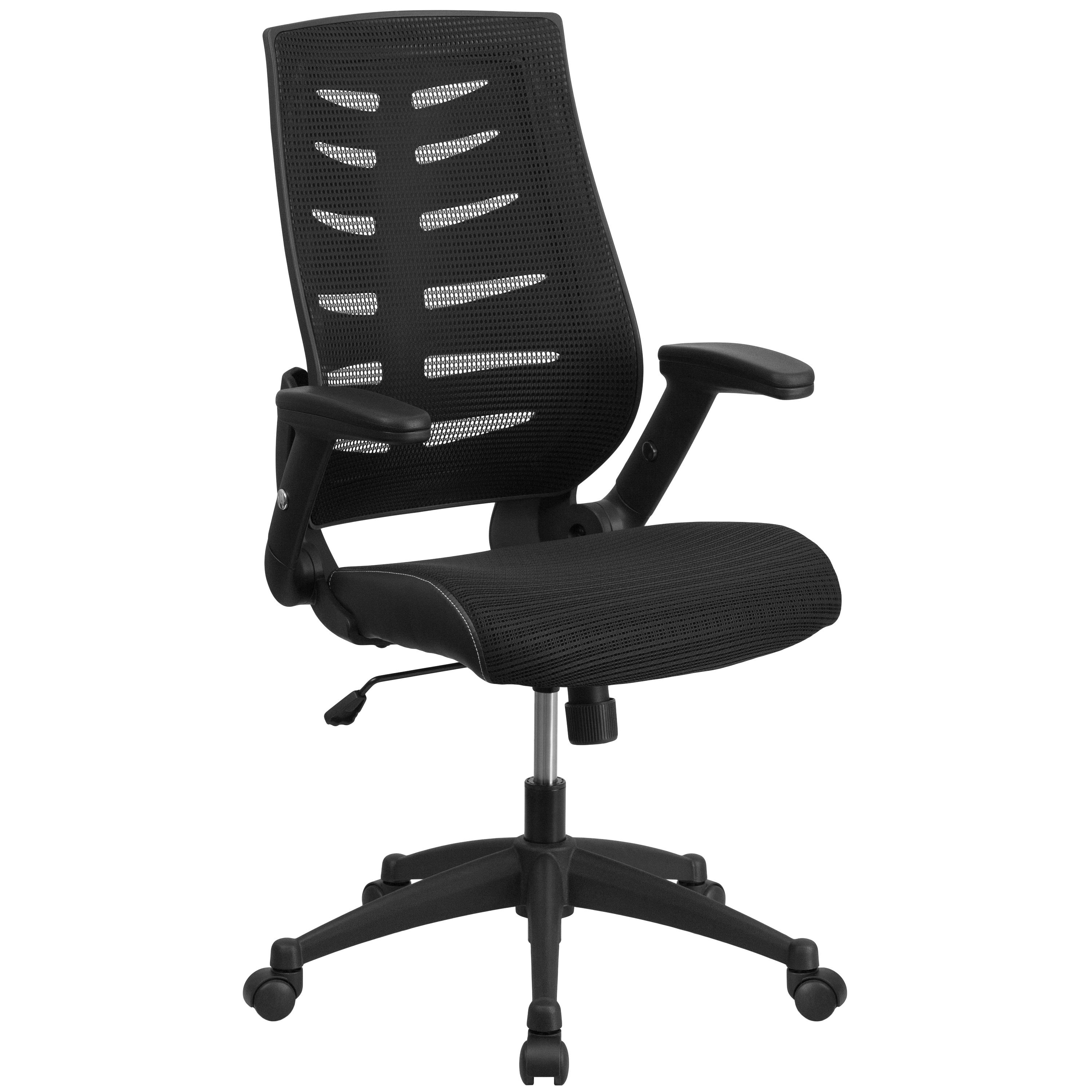 Flash Furniture High Back Designer Mesh Swivel Executive Ergonomic Chair with Flip-Up Arms