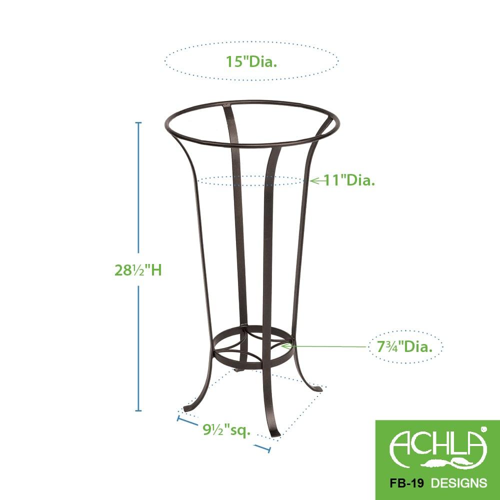Achla Designs Tulip Plant Stand Without Insert, 28 Inch Tall, Roman Bronze Powder Coat Finish