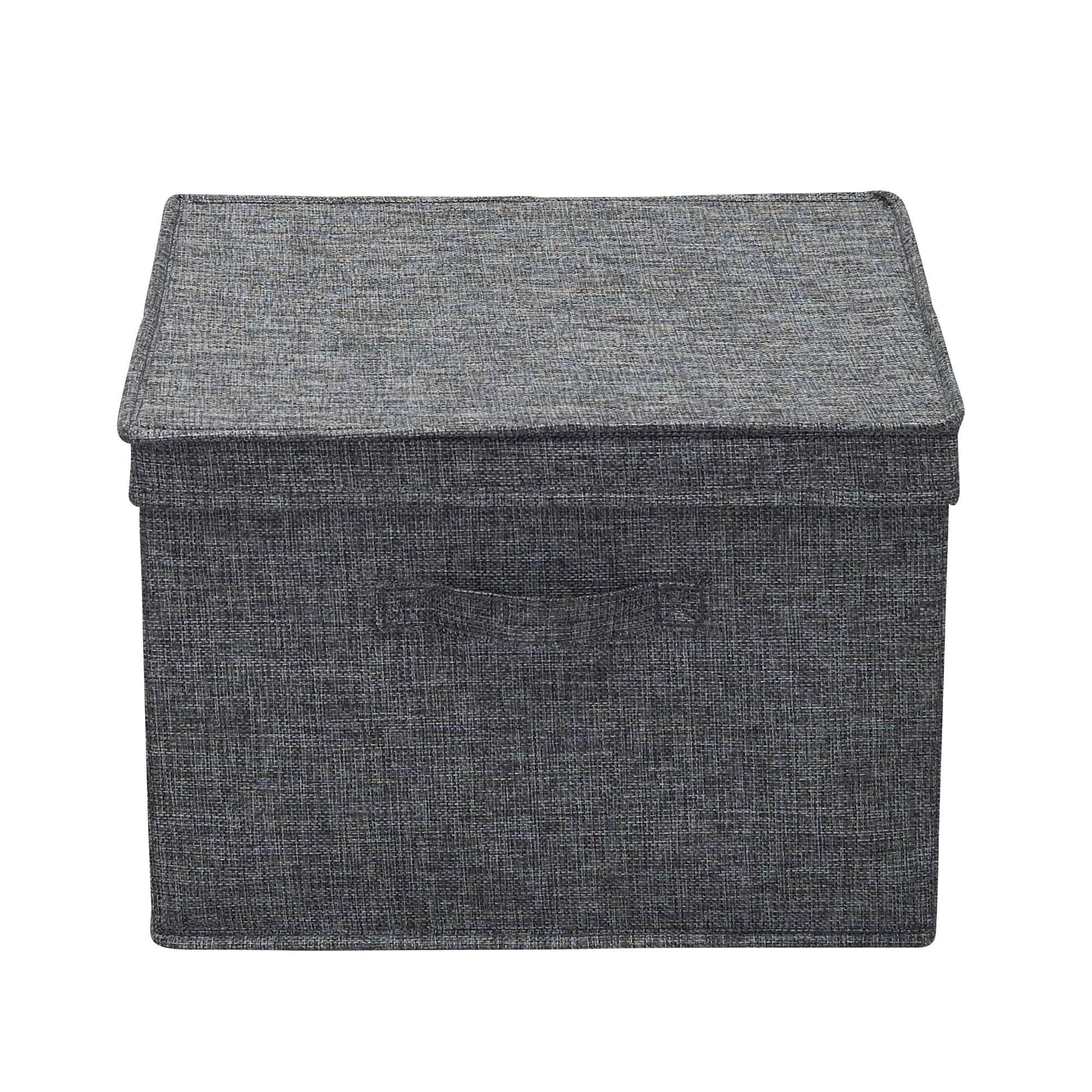 Household Essentials Household Essentials Wide Storage Box Fabric Bin (Set of 2)