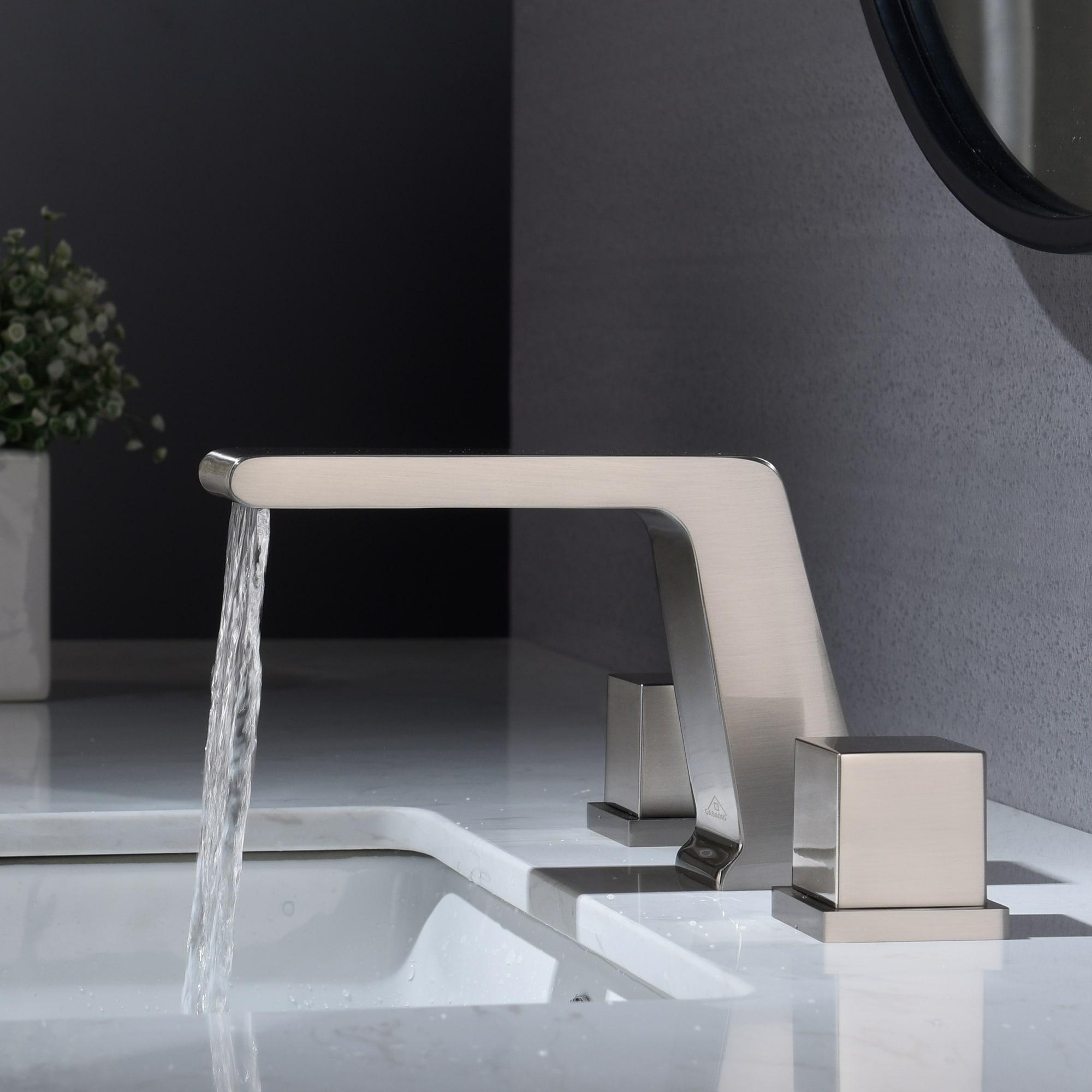 Widespread Faucet 2-Handle Bathroom Faucet with 3 Holes and Pop Drain