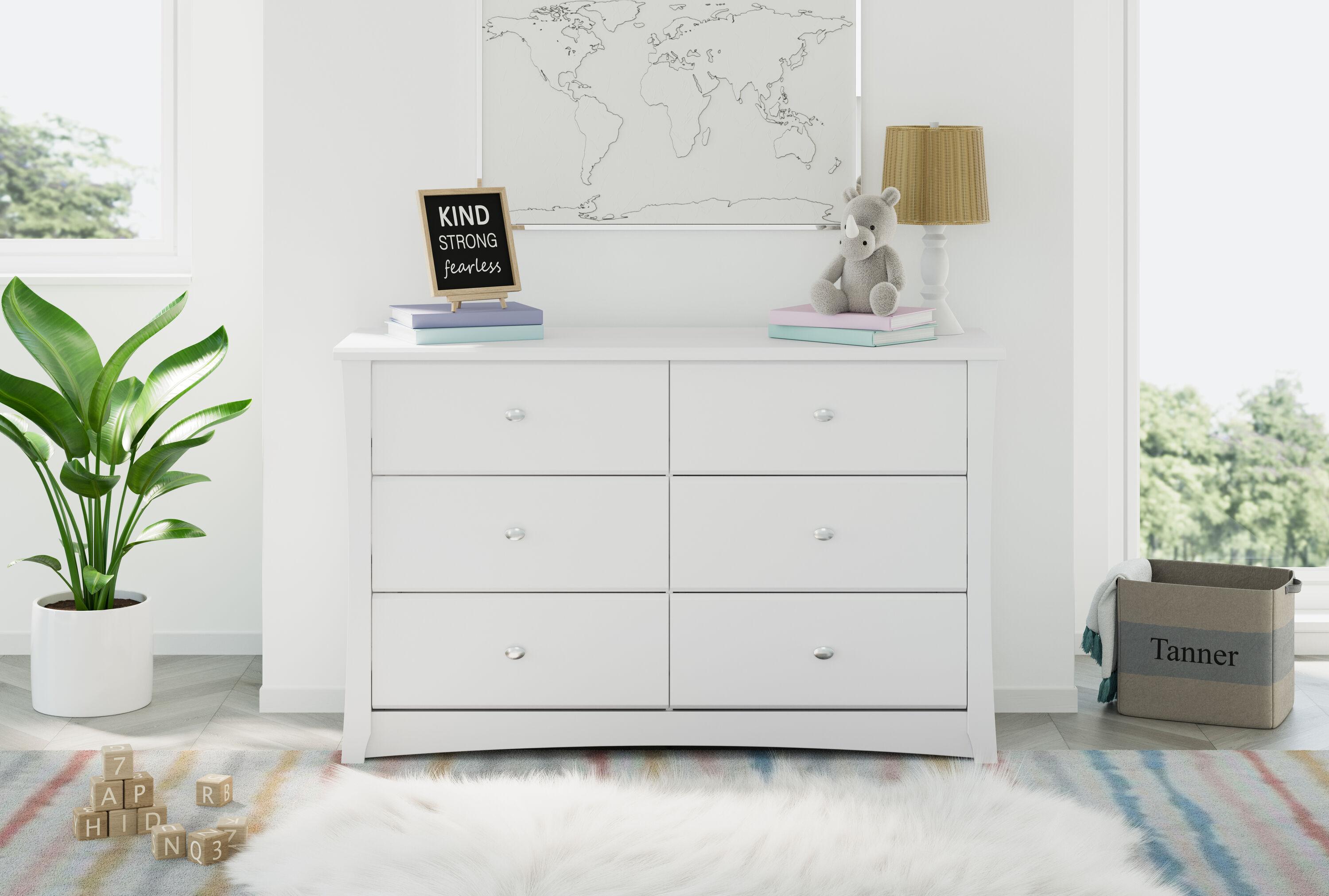 Crescent 6 Drawer Double Dresser