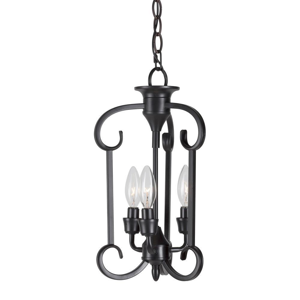 Ione 3-Light Black Foyer Pendant