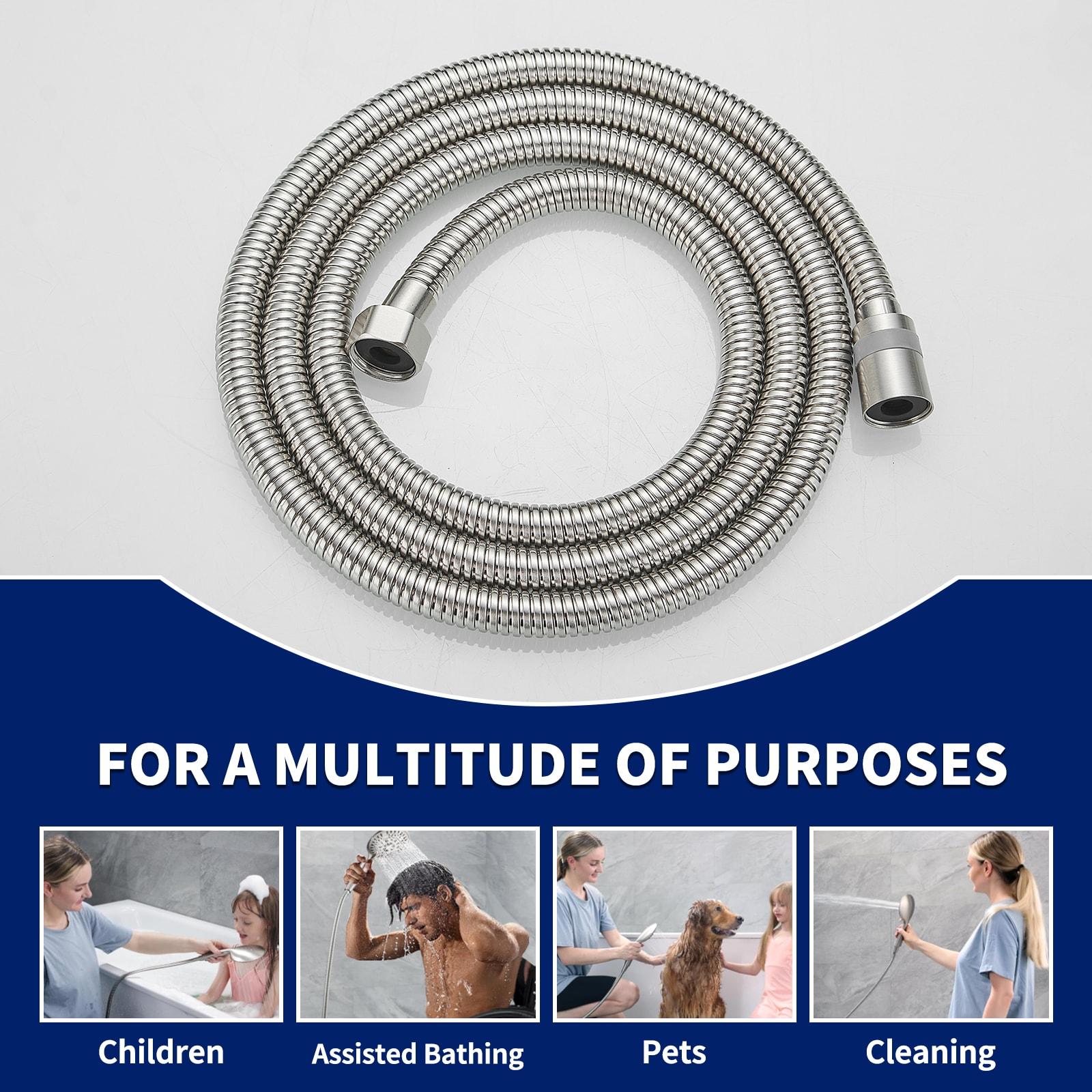 71 in. (5.9 ft.) Stainless Steel Replacement Shower Hose For Hand Held Shower Heads with Brass Insert In Brushed Nickel