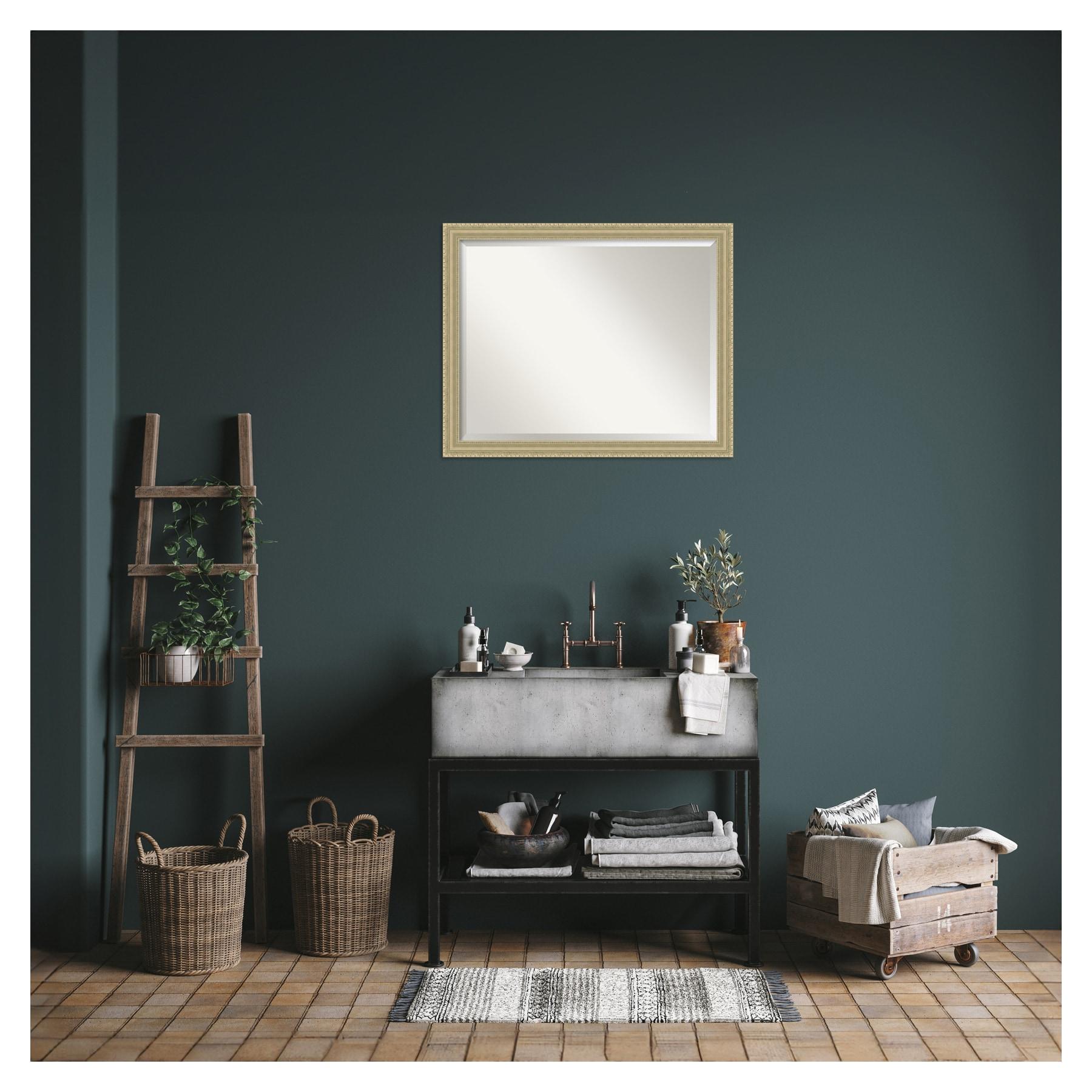 Champagne Teardrop Bathroom Mirror