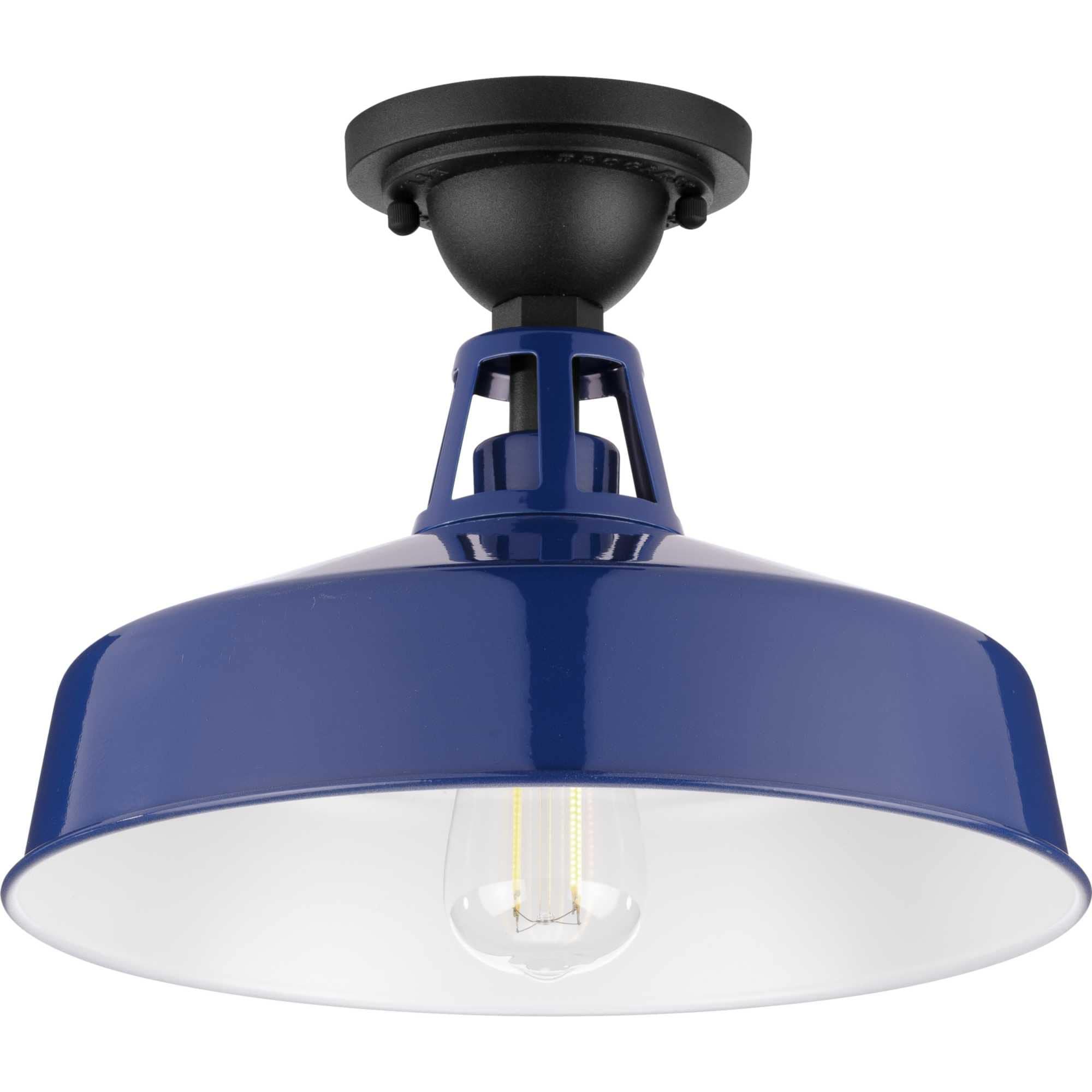 Progress Lighting - One Light Semi Flush Mount - Outdoor - Cedar Springs -