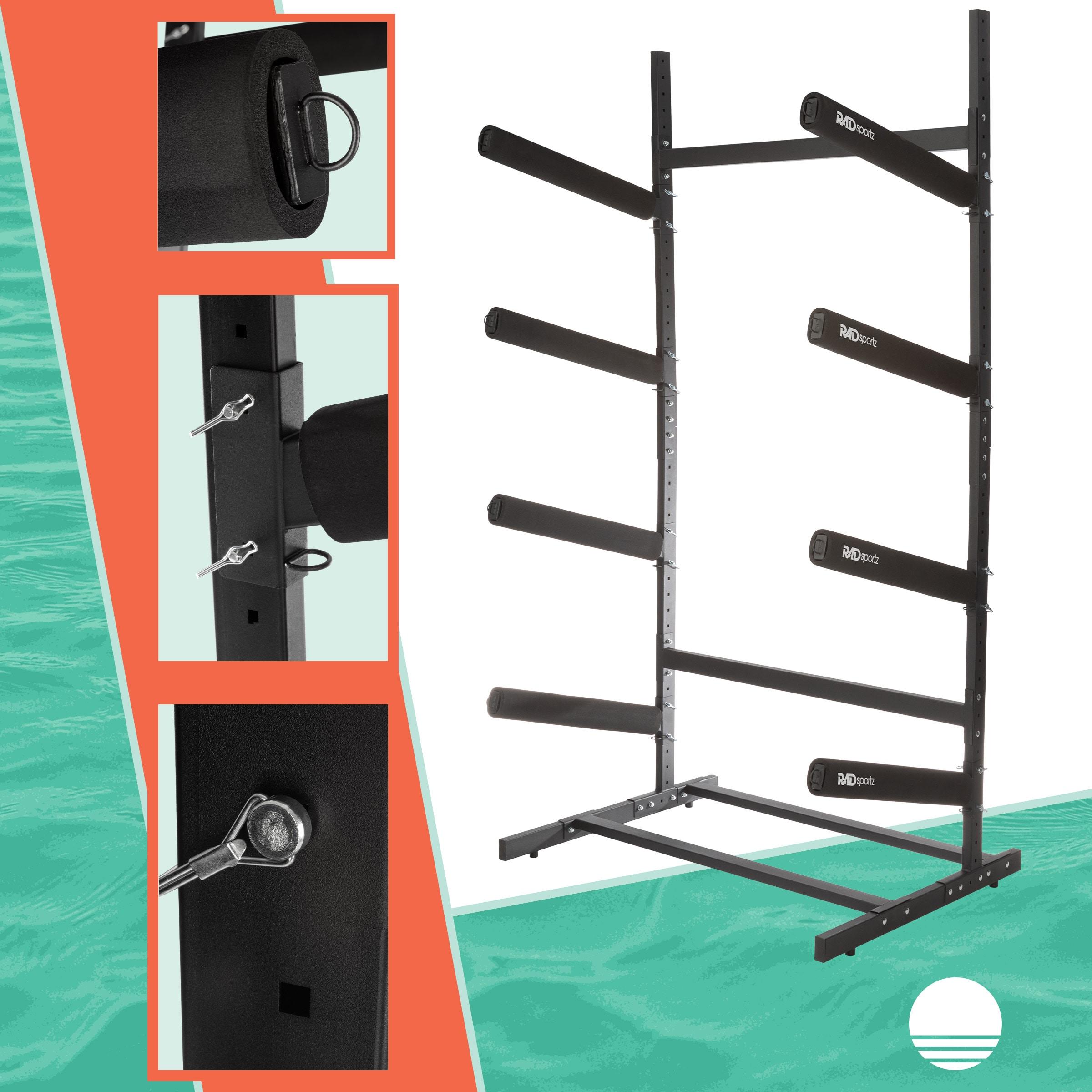 Rad Sportz 4-Level Freestanding Kayak Rack, Black