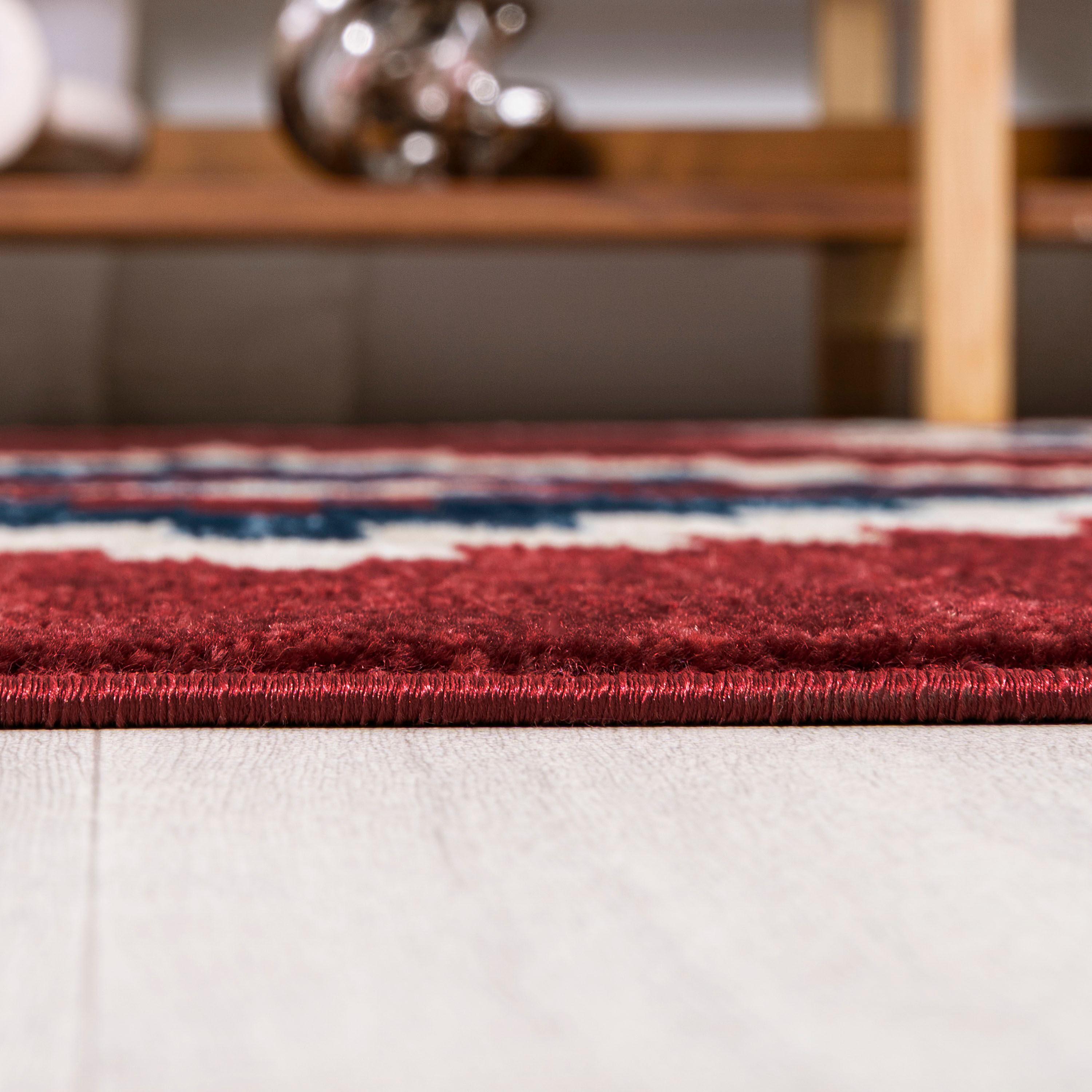 Well Woven Tulsa Lea Traditional Vintage Southwestern Tribal Crimson 3'11" x 5'3" Area Rug