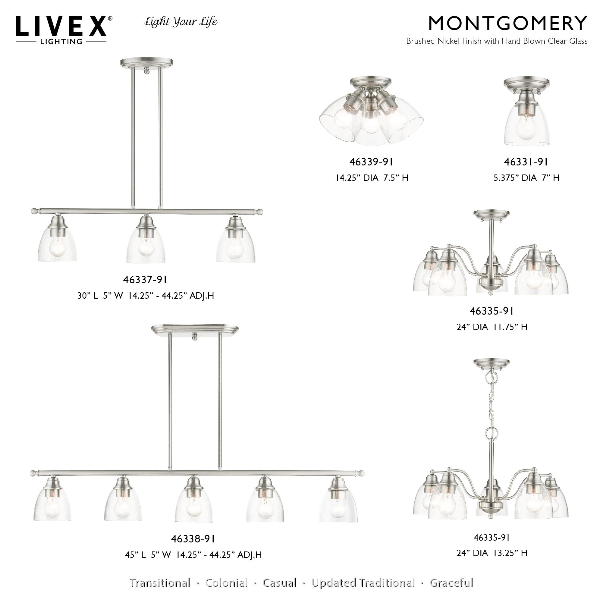 Livex Lighting Montgomery 1 - Light Vanity in  Polished Chrome