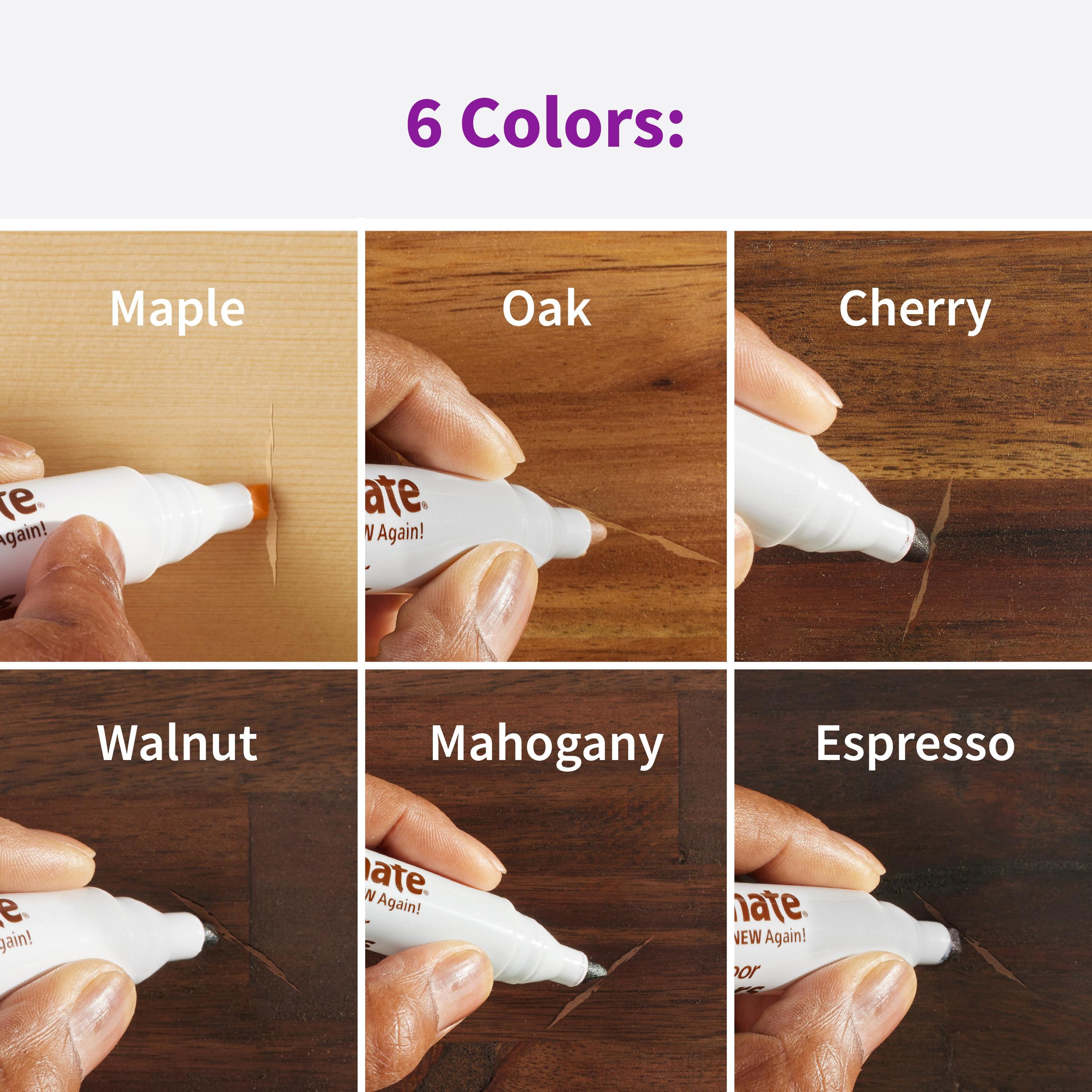 Rejuvenate RJ6WM Wood Furniture & Floor Repair Markers, 6 Assorted Tones - Quantity 1
