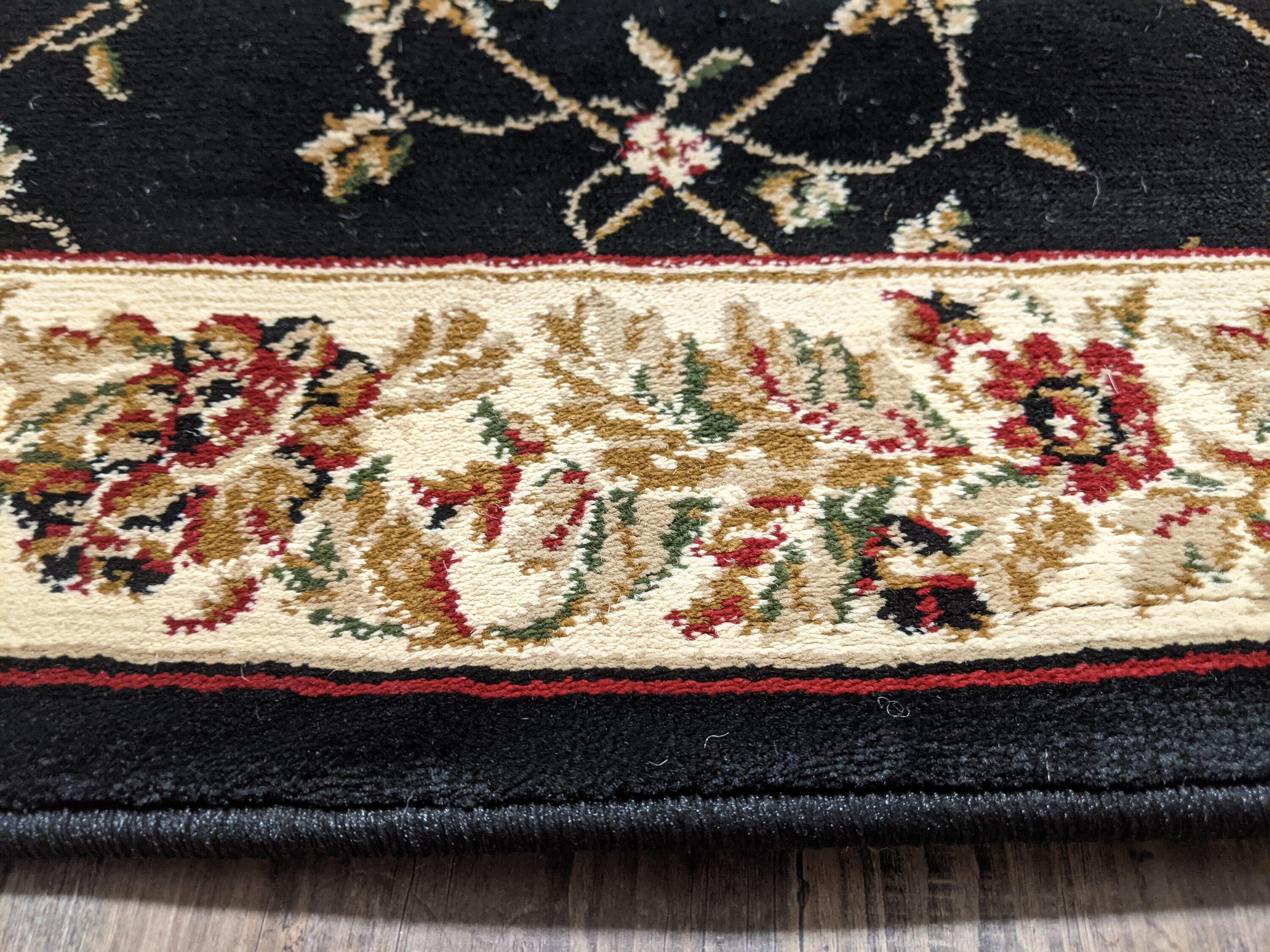1427-1724-BLACK Noble Rectangular Black Transitional Italy Area Rug - 2 ft. 2 in. W x 8 ft. H