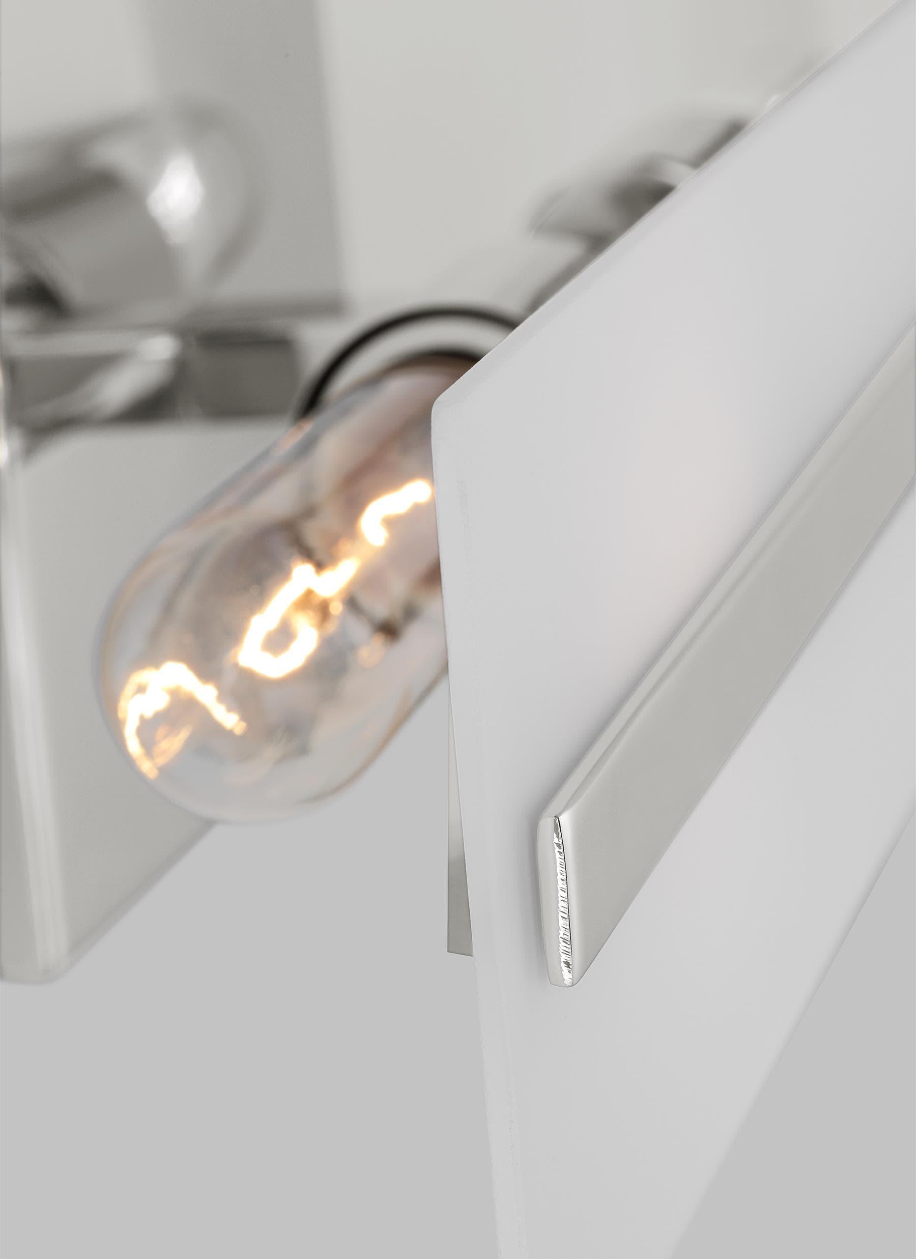 Dex Chrome 2-Light Outdoor Vanity with Satin Etched Glass
