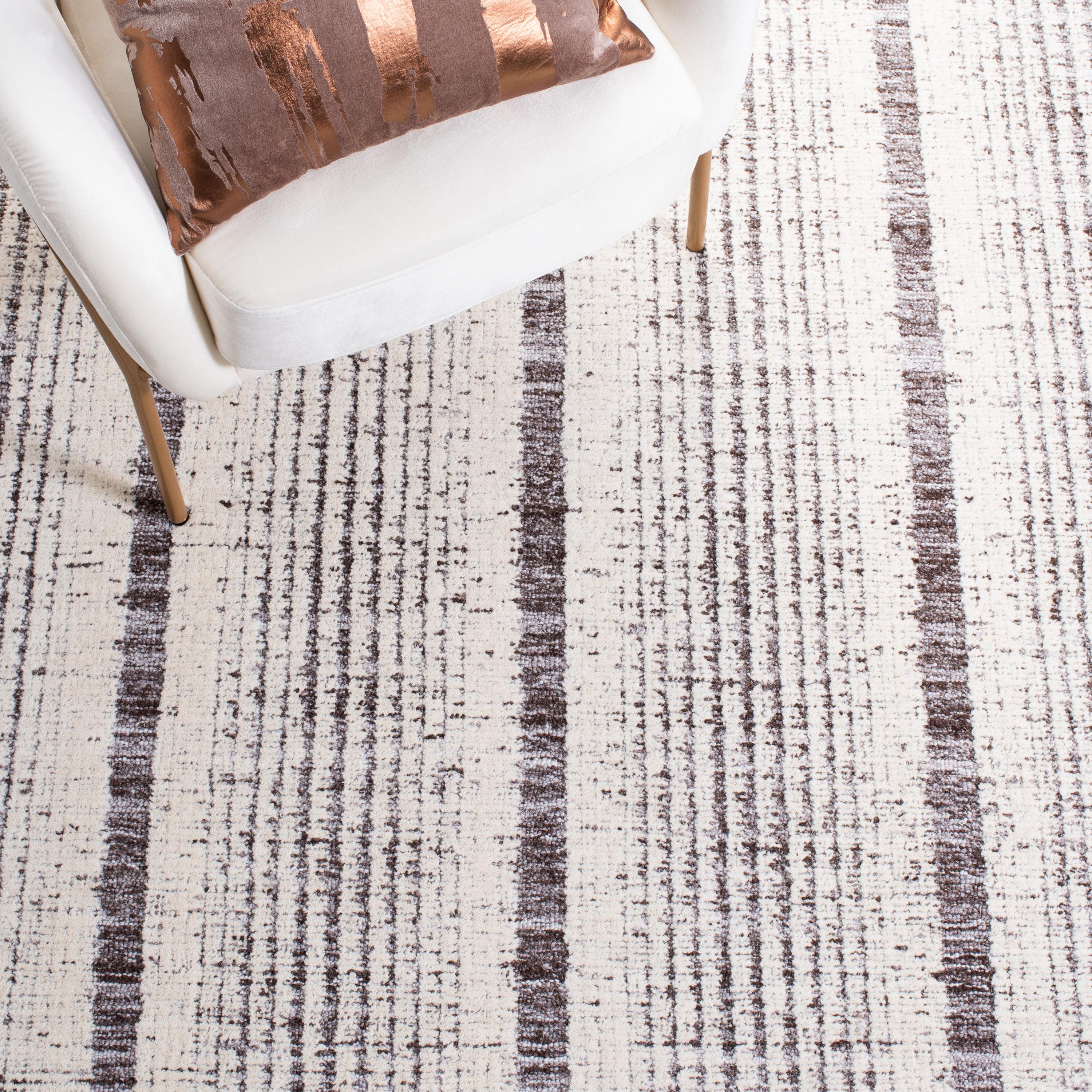SAFAVIEH Metro Bayon Bordered Area Rug, Grey/Ivory, 4' x 6'