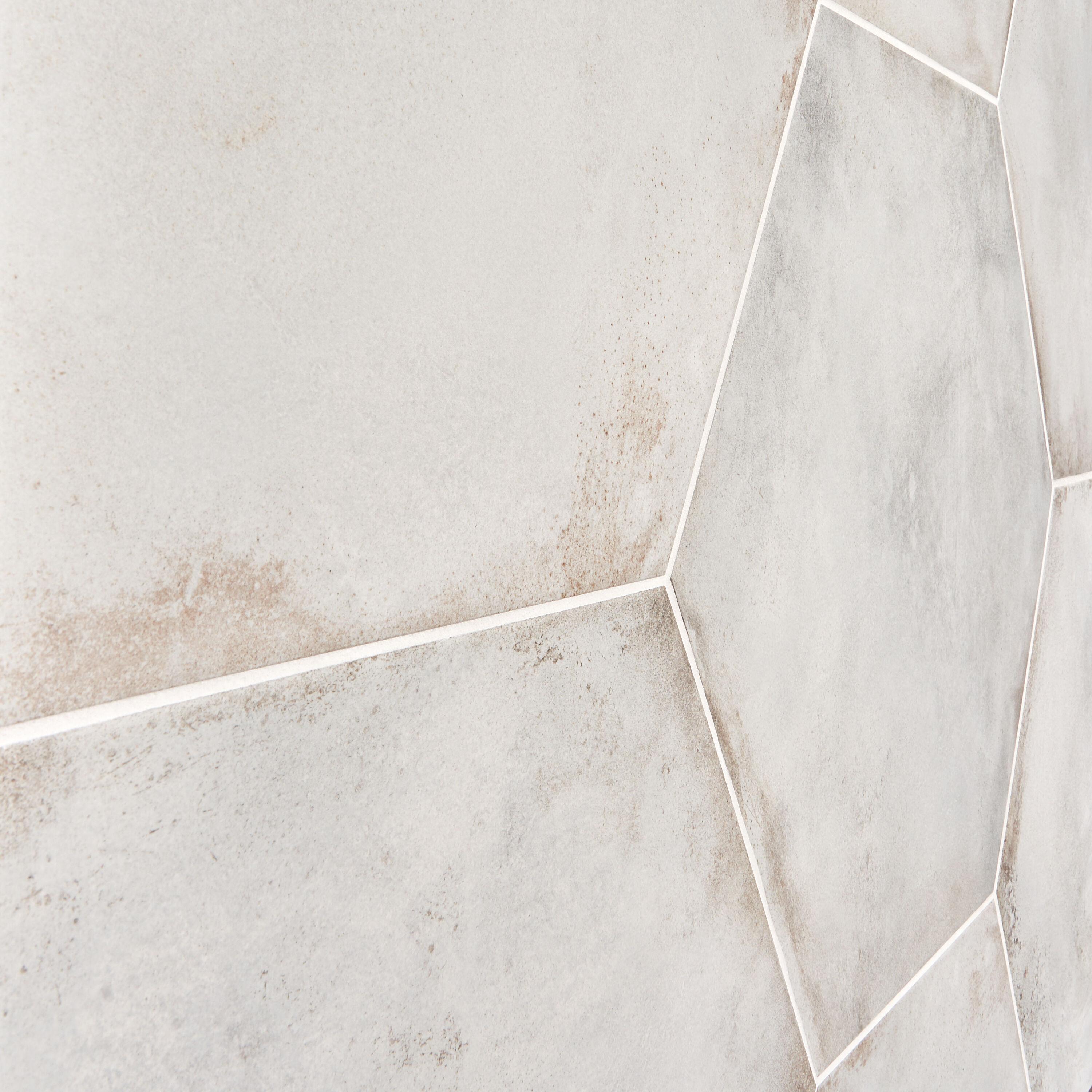 Angela Harris Fuller 20" Hex Porcelain Metallic Look Floor and Wall Tile