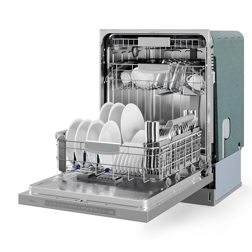 Midea Ultra-Quiet, Built-in dishwasher with Wi-Fi and Targeted Wash Zones, MDT24P5AST, Stainless Steel