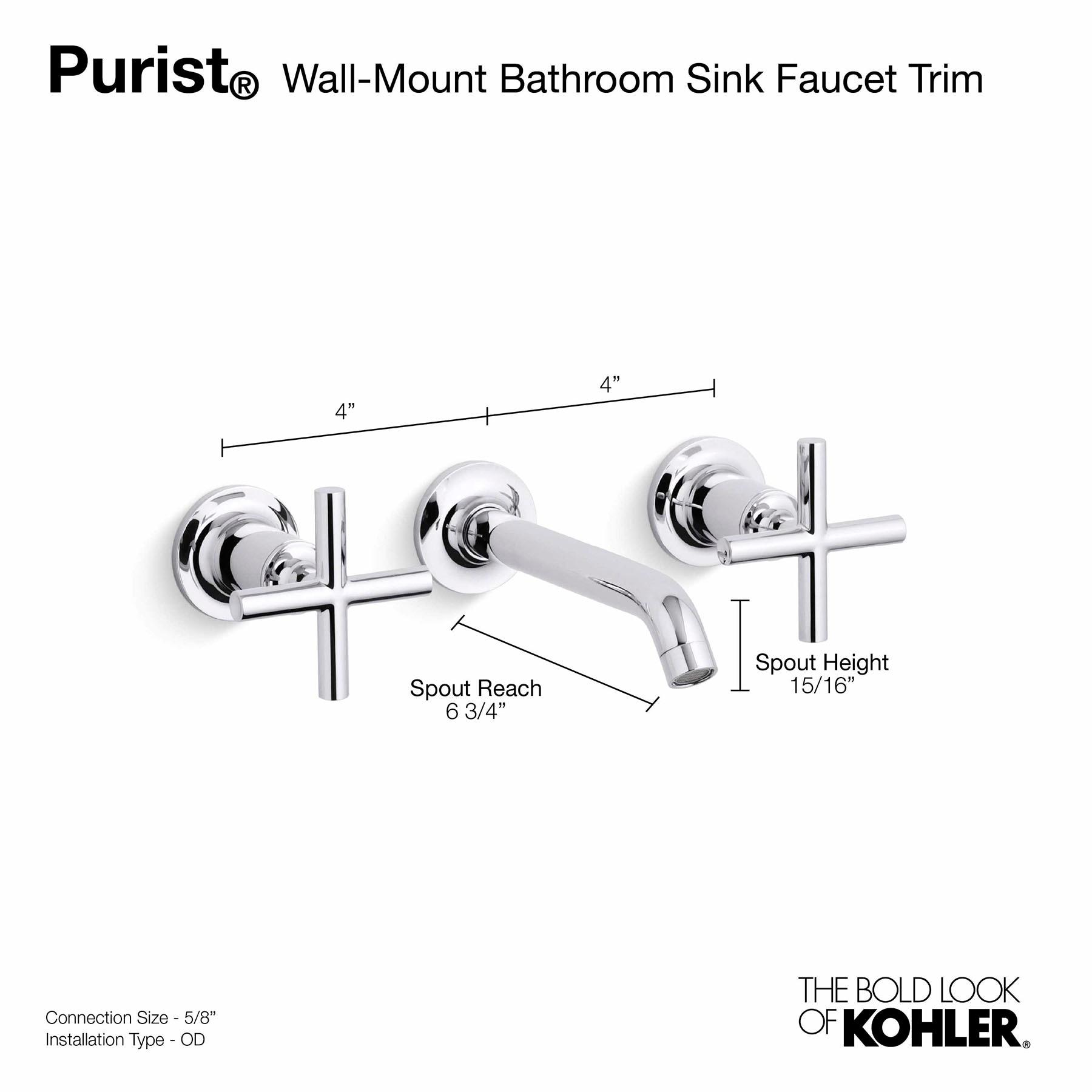 Purist® Wall-Mounted Bathroom Faucet