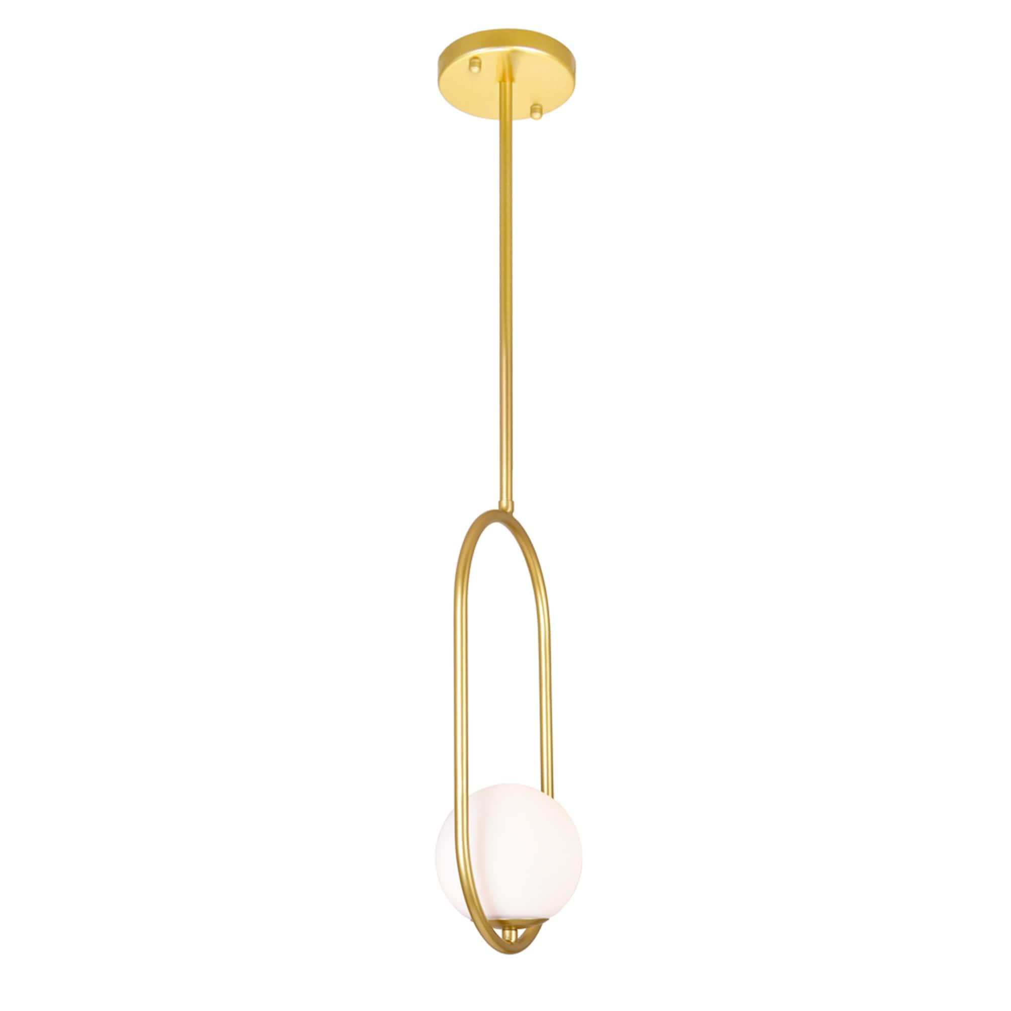 CWI Lighting Celeste 1 Light Contemporary Metal Mini Pendant in Gold