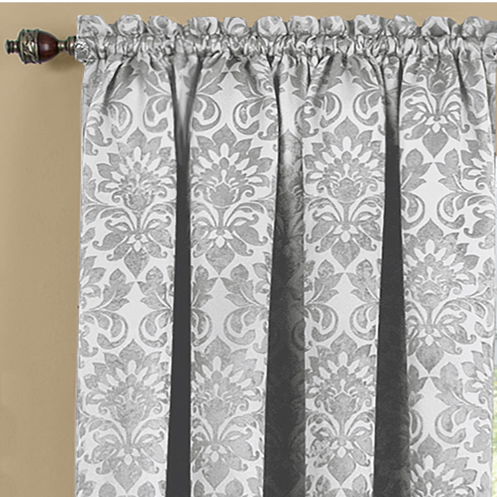 Achim Sutton Window Curtain Panel 52x63 - Silver