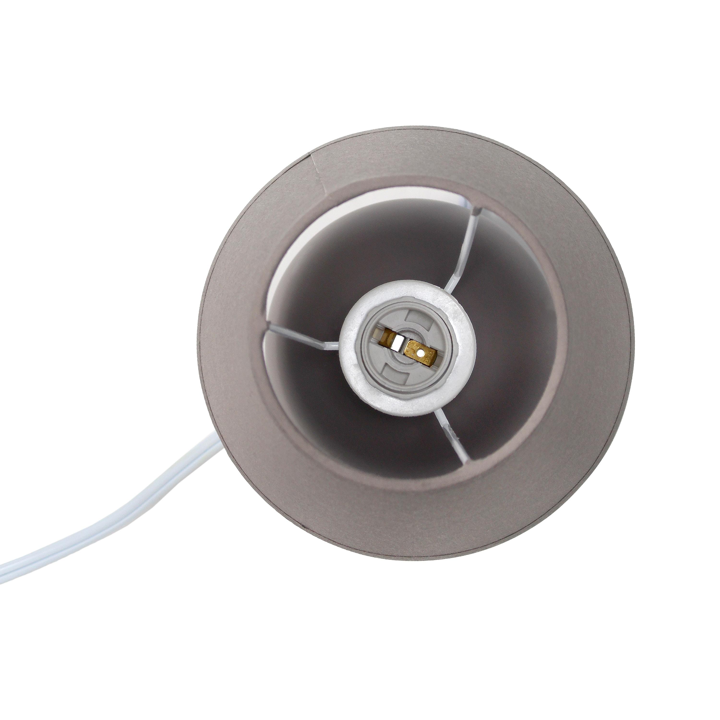 Simple Designs 8.66" Compact Ceramic Globe Table Lamp with Stylish Shade (Includes LED Light Bulb) Gray