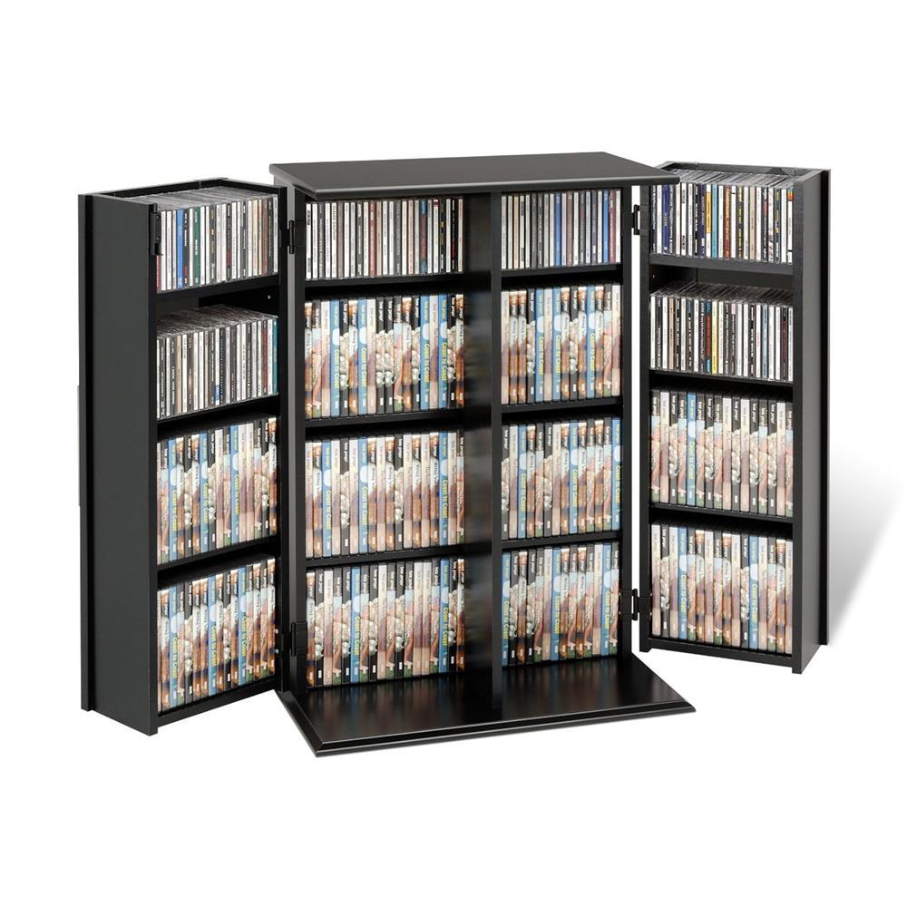 Locking Media Storage Cabinet Black - Prepac