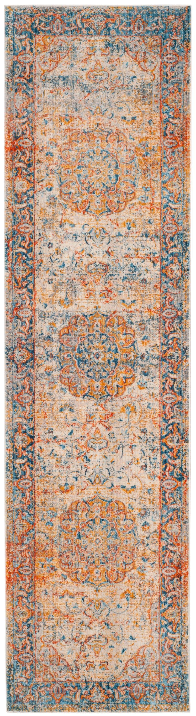 Vintage Persian VTP435 Power Loomed Indoor Runner Rug - Blue/Multi - 2'2"x6' - Safavieh.