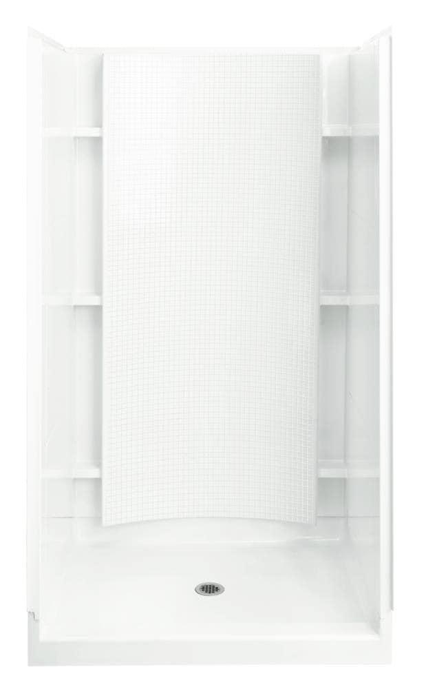 Accord White Vikrell 42" x 36" Four-Piece Shower Kit